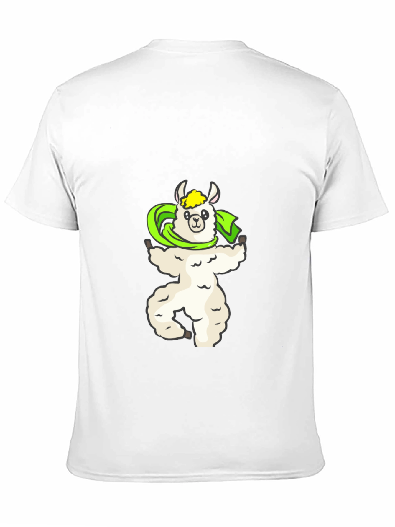 Llama Superhero Graphic Tee - Soft Black Cotton T-Shirt