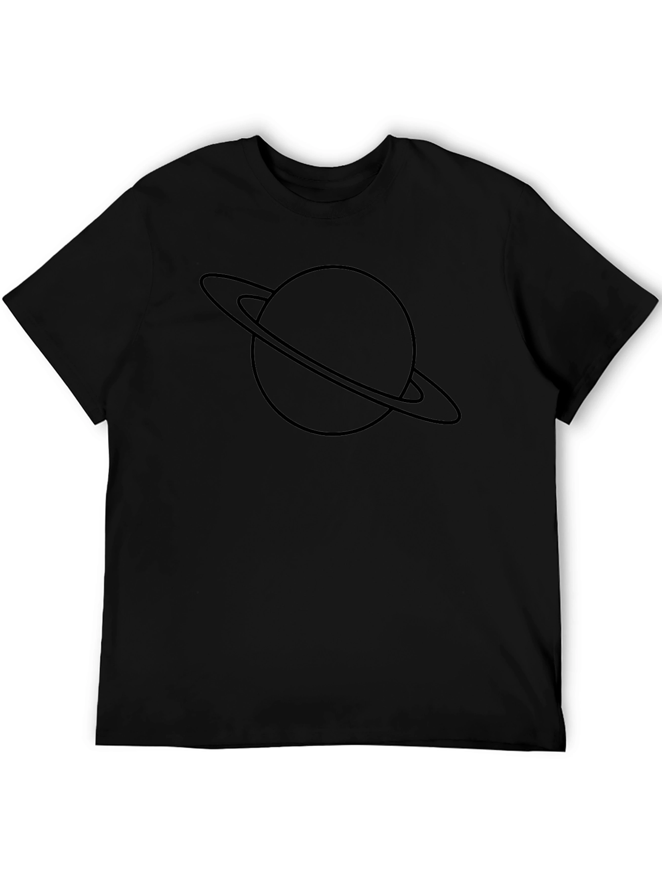 Saturn Graphic T-Shirt - Black Casual Wear