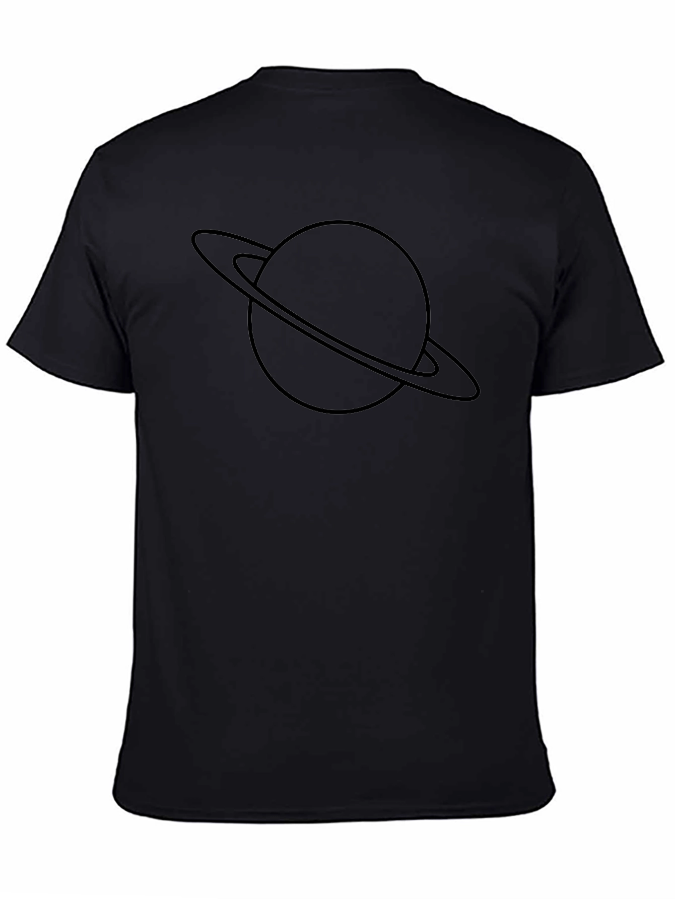 Saturn Graphic T-Shirt - Black Casual Wear