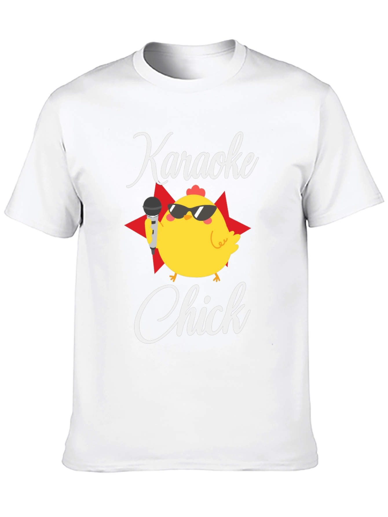 Karaoke Chick T-Shirt - Black Cotton Tee