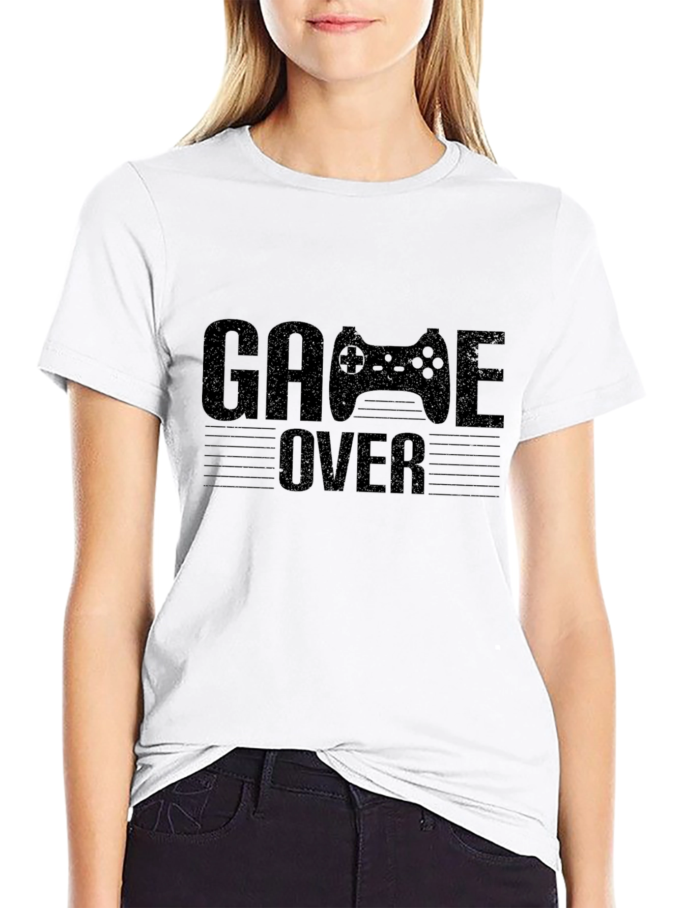 Game Over Controller Graphic Black T-Shirt