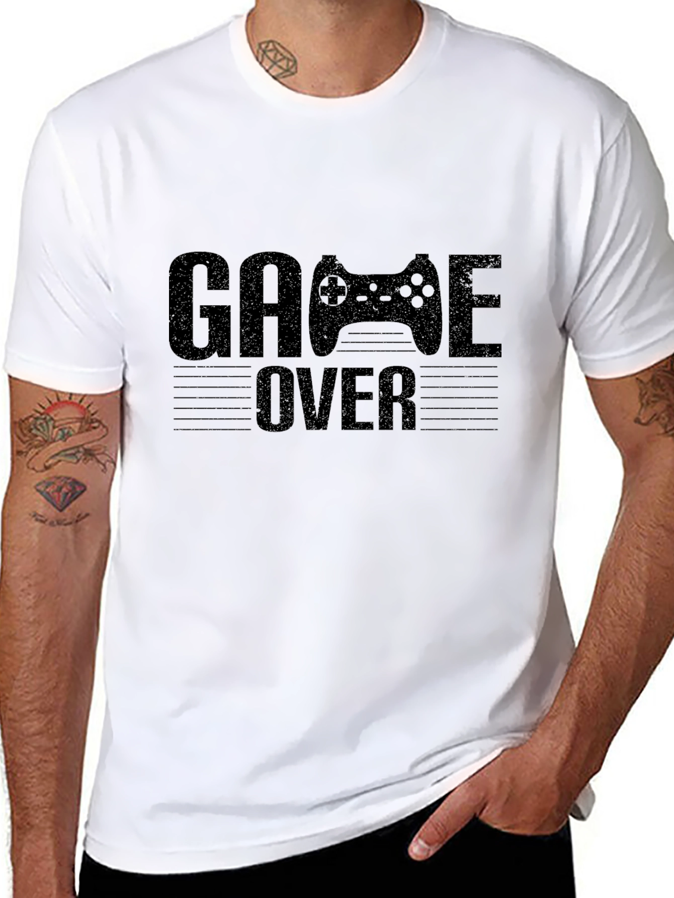 Game Over Controller Graphic Black T-Shirt