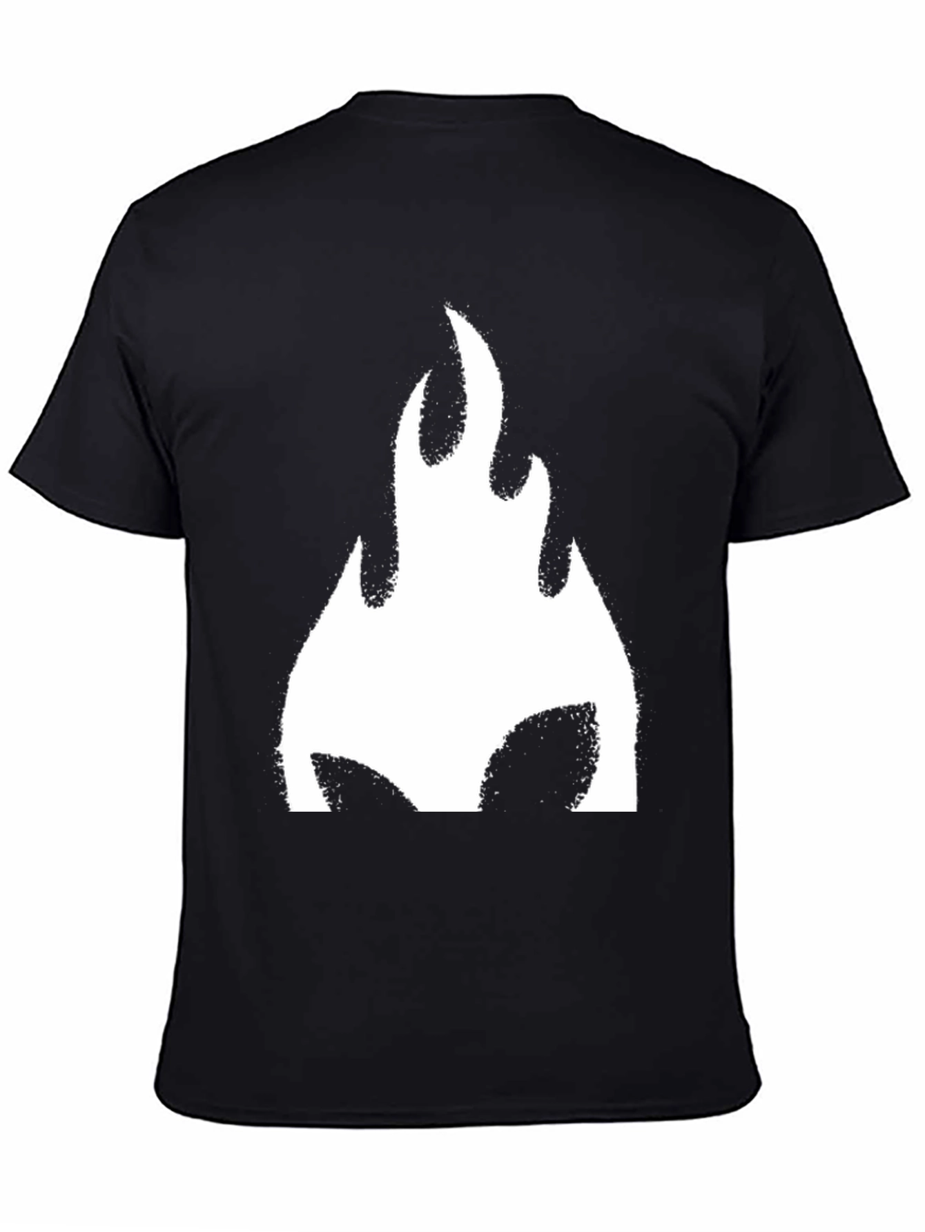 Bold Flame Graphic Black T-Shirt - Casual Style