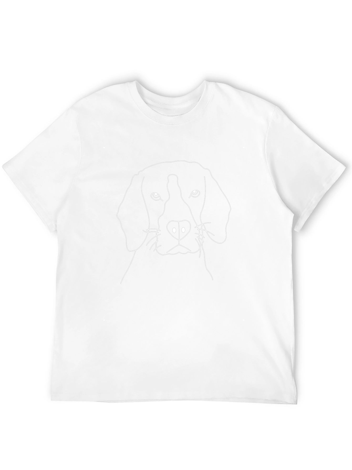 Minimalist Dog Line Art Tee - Black
