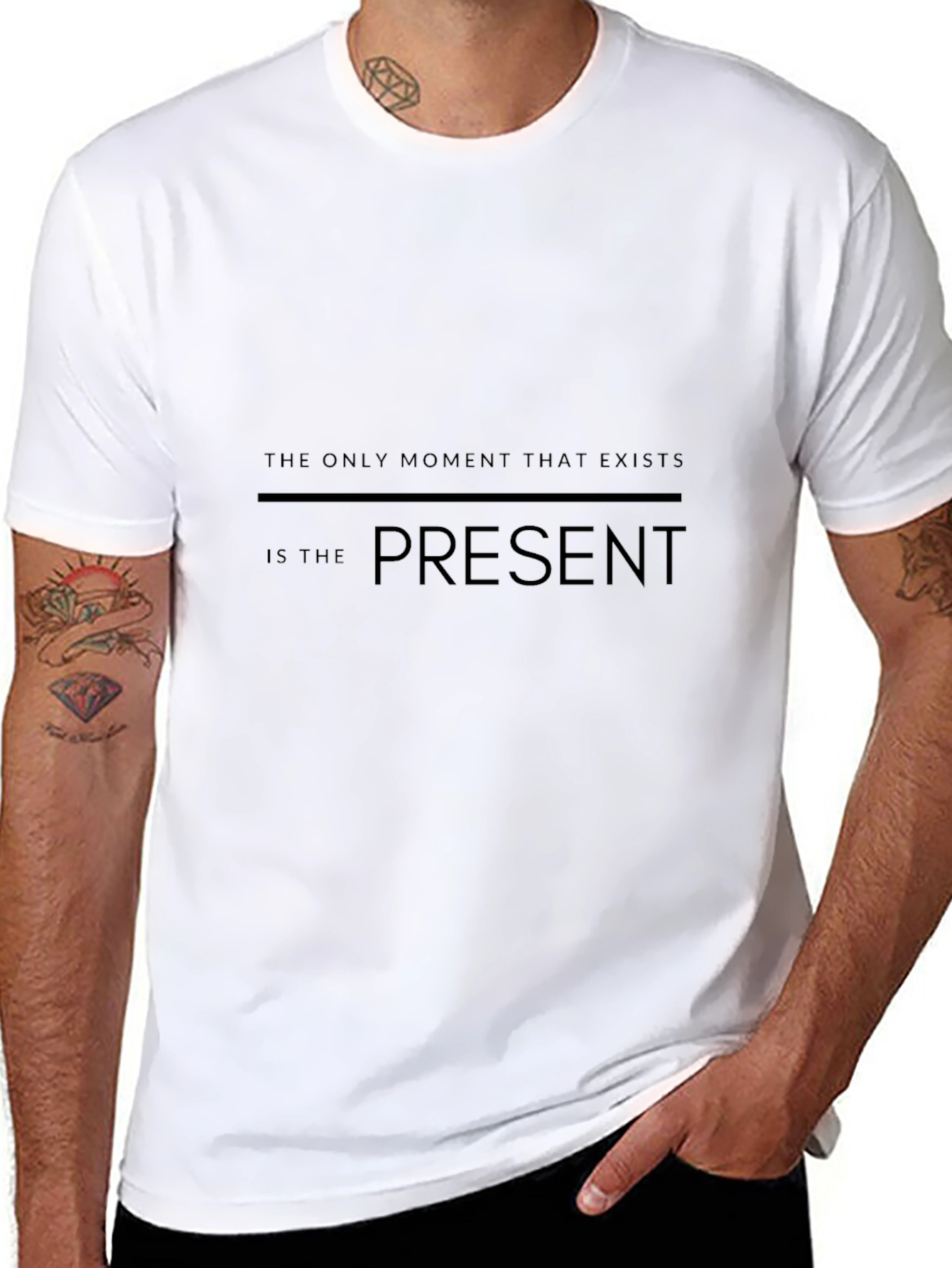 Present Moment T-Shirt - Black Graphic Tee