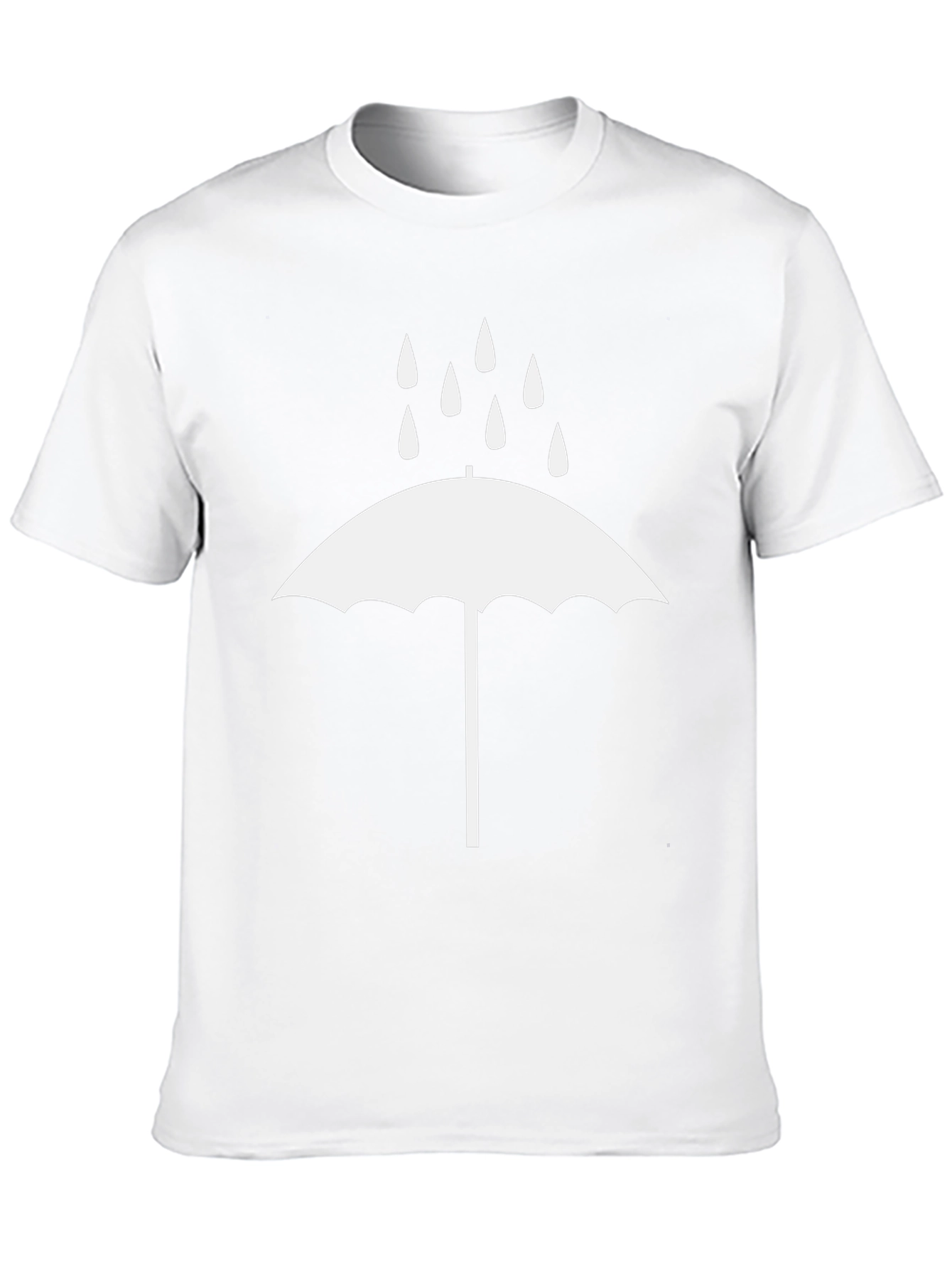 Rainy Day Umbrella Graphic Tee - Black