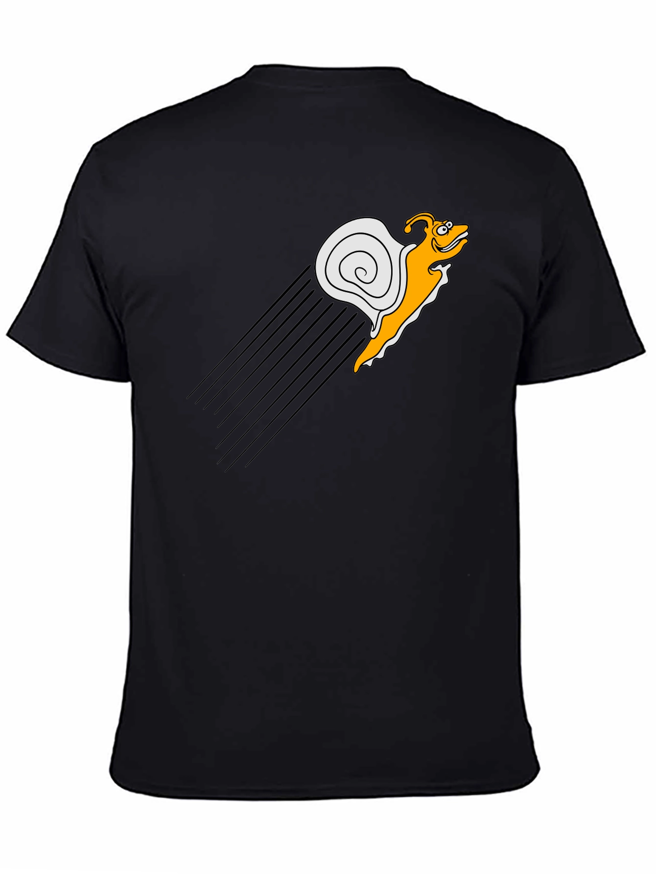Speedy Snail Graphic Tee - Black Cotton