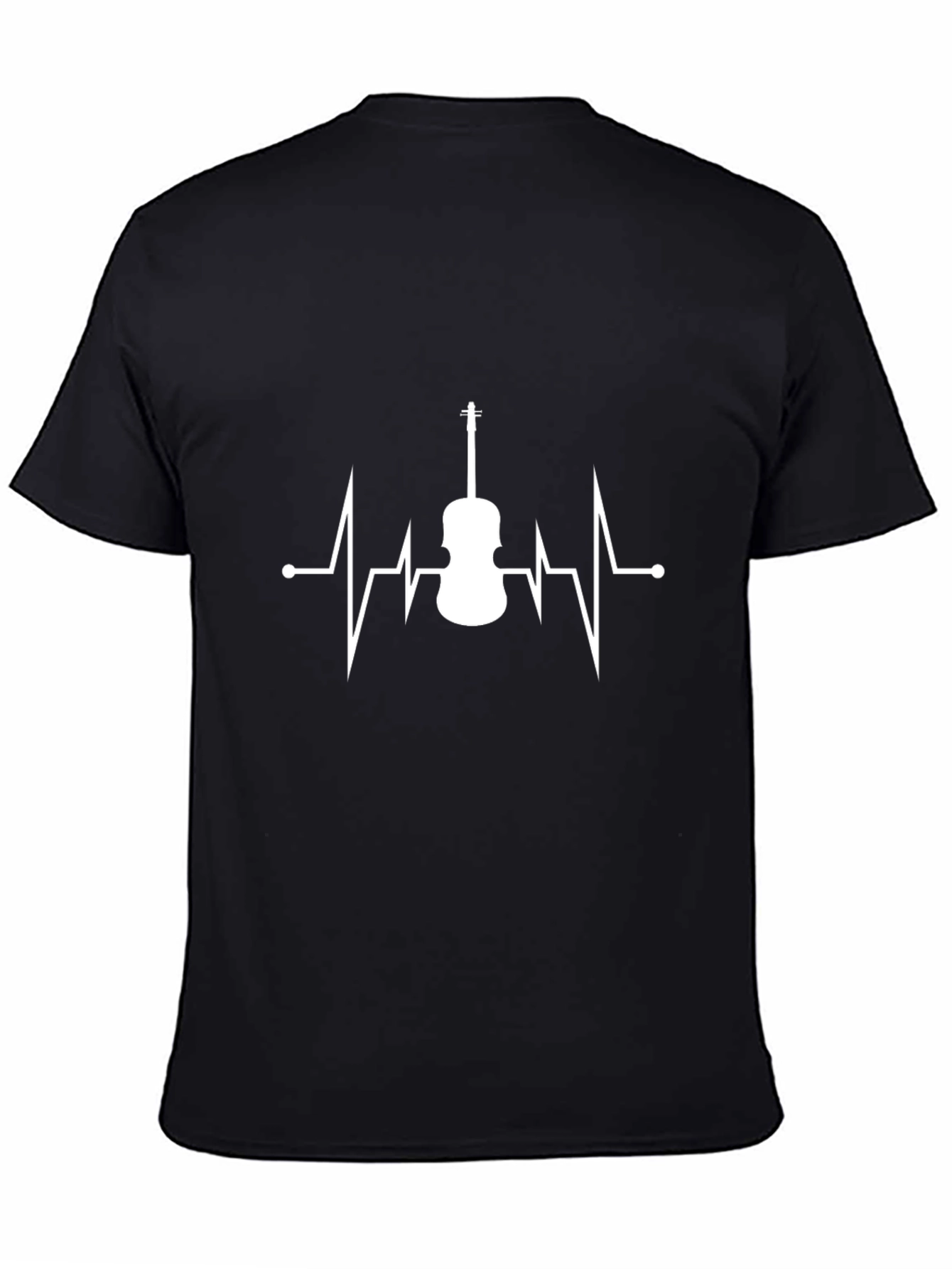 Violin Heartbeat Graphic Tee - Music Lover T-Shirt