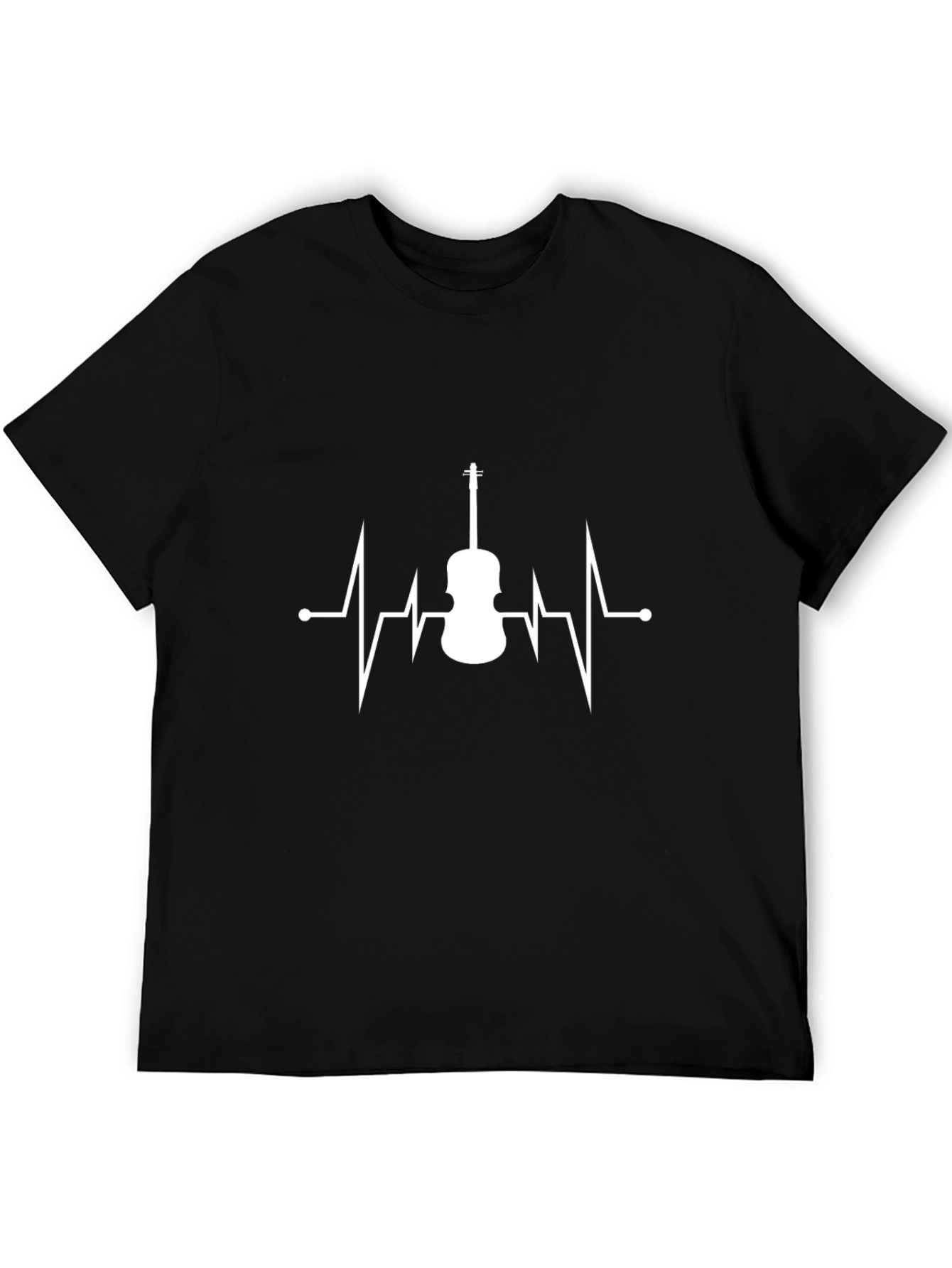 Violin Heartbeat Graphic Tee - Music Lover T-Shirt