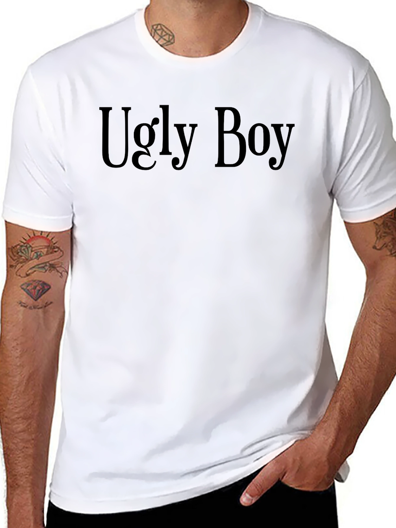 Ugly Boy Black T-Shirt - Statement Tee