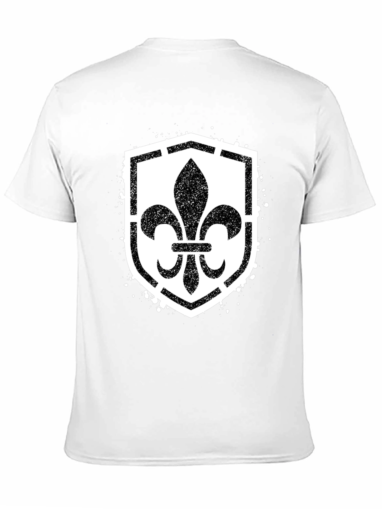 Fleur-de-Lis Shield Graphic T-Shirt - Black
