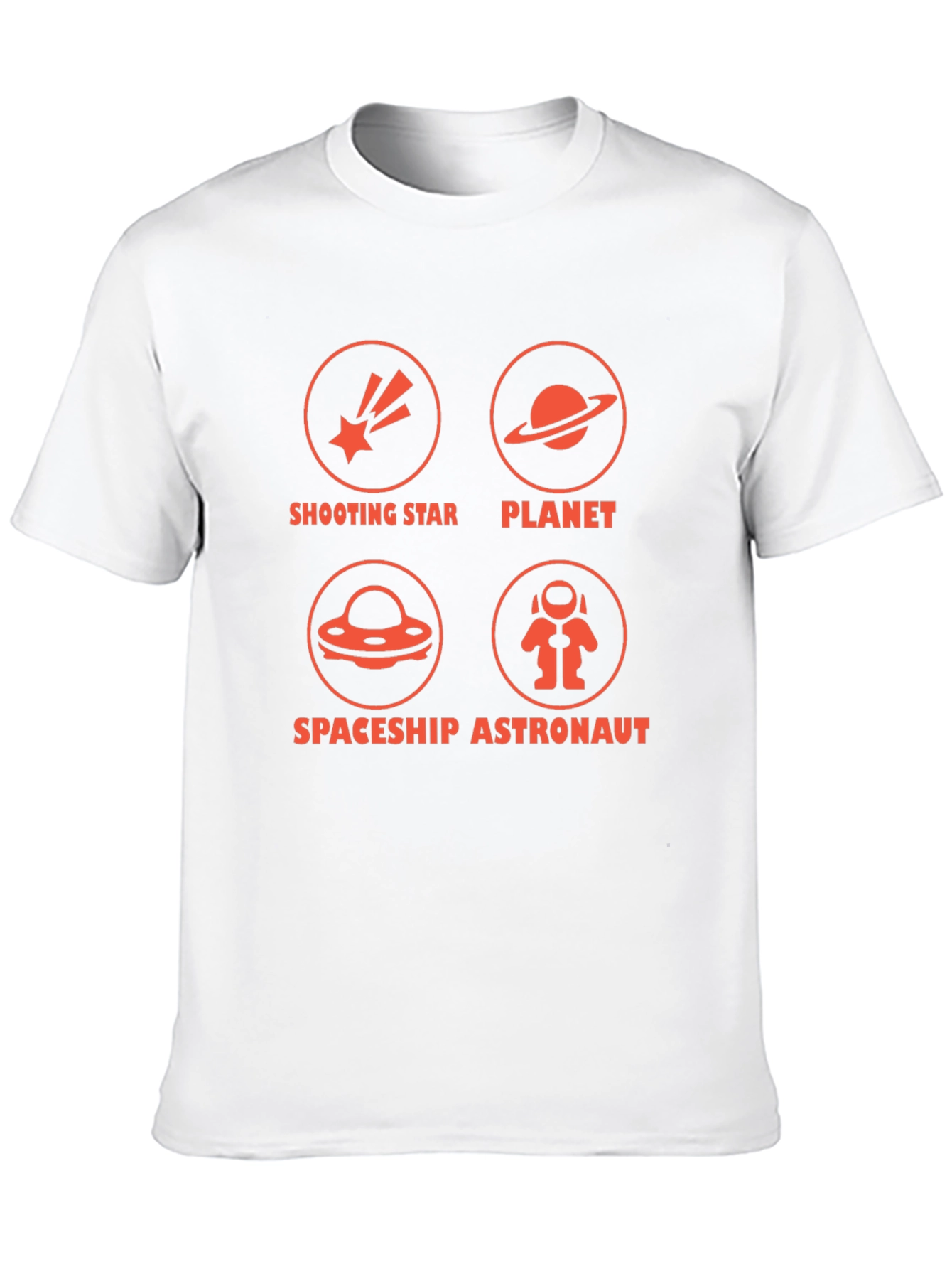 Space Exploration Graphic T-Shirt Black Crew Neck