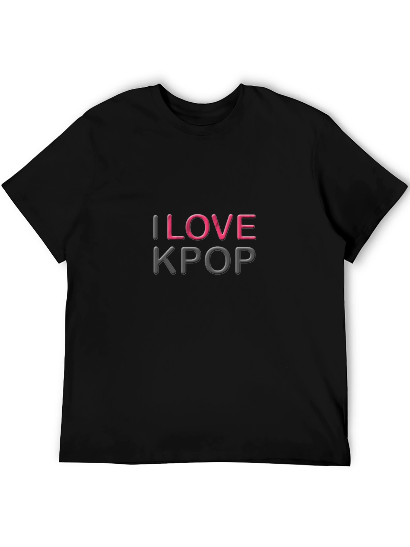 I Love Kpop Black T-Shirt