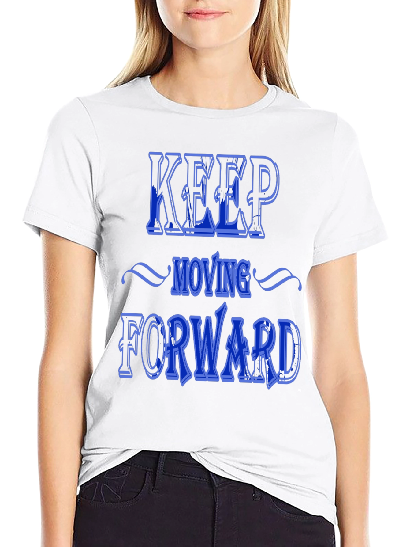 Keep Moving Forward Graphic Print T-Shirt