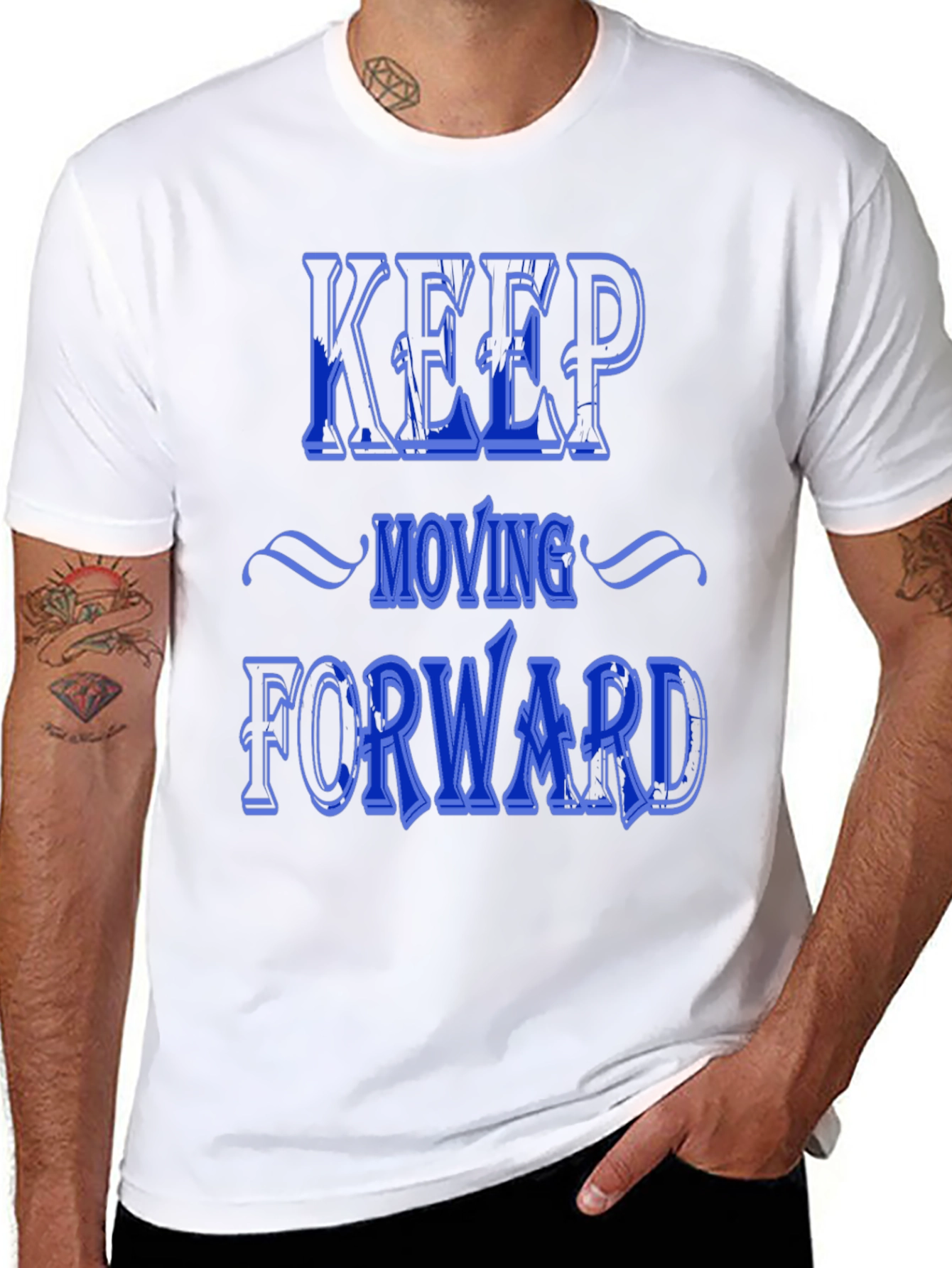 Keep Moving Forward Graphic Print T-Shirt