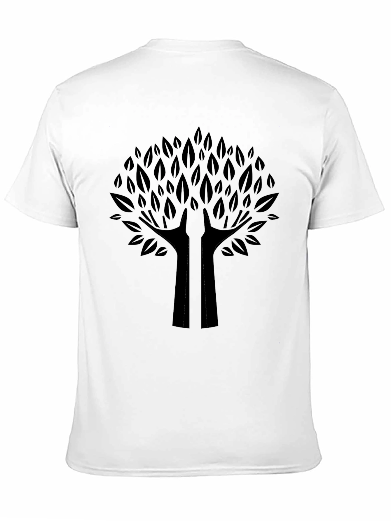 Nature Hands Tree Graphic Tee - Black