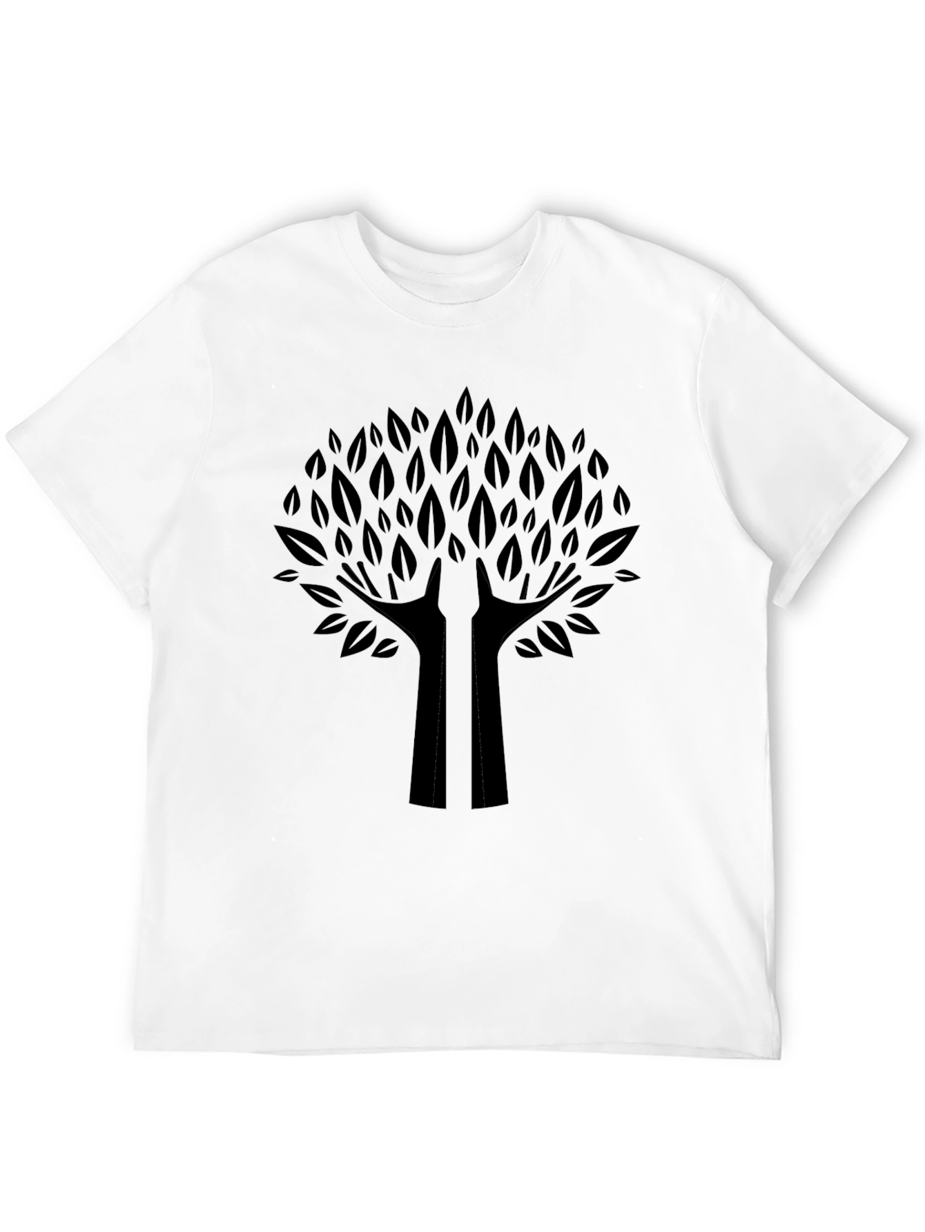 Nature Hands Tree Graphic Tee - Black