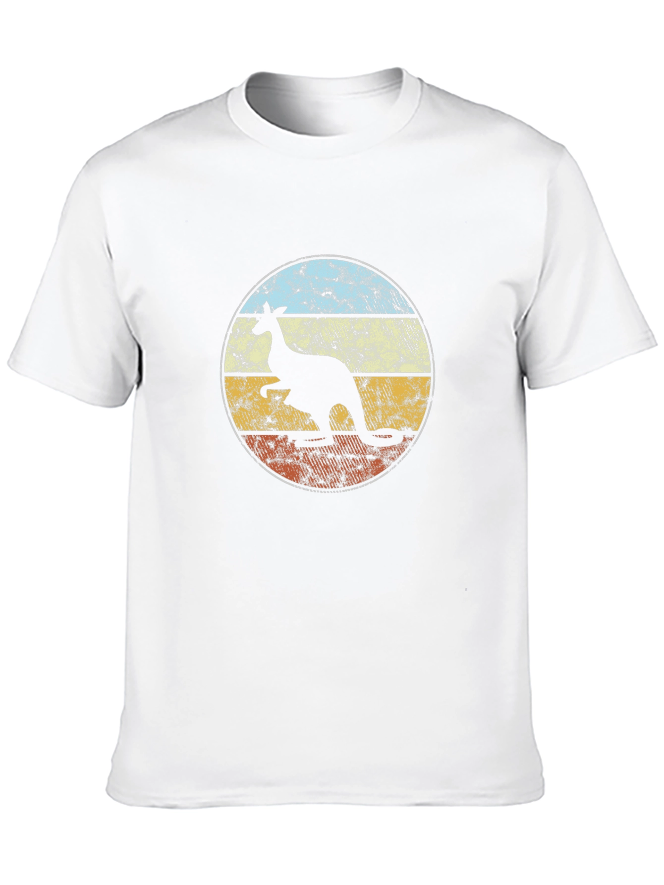 Kangaroo Retro Graphic T-Shirt - Black