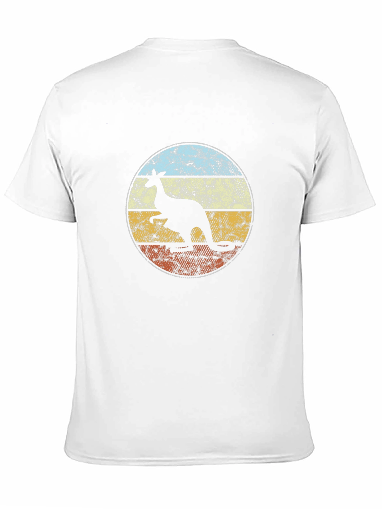 Kangaroo Retro Graphic T-Shirt - Black