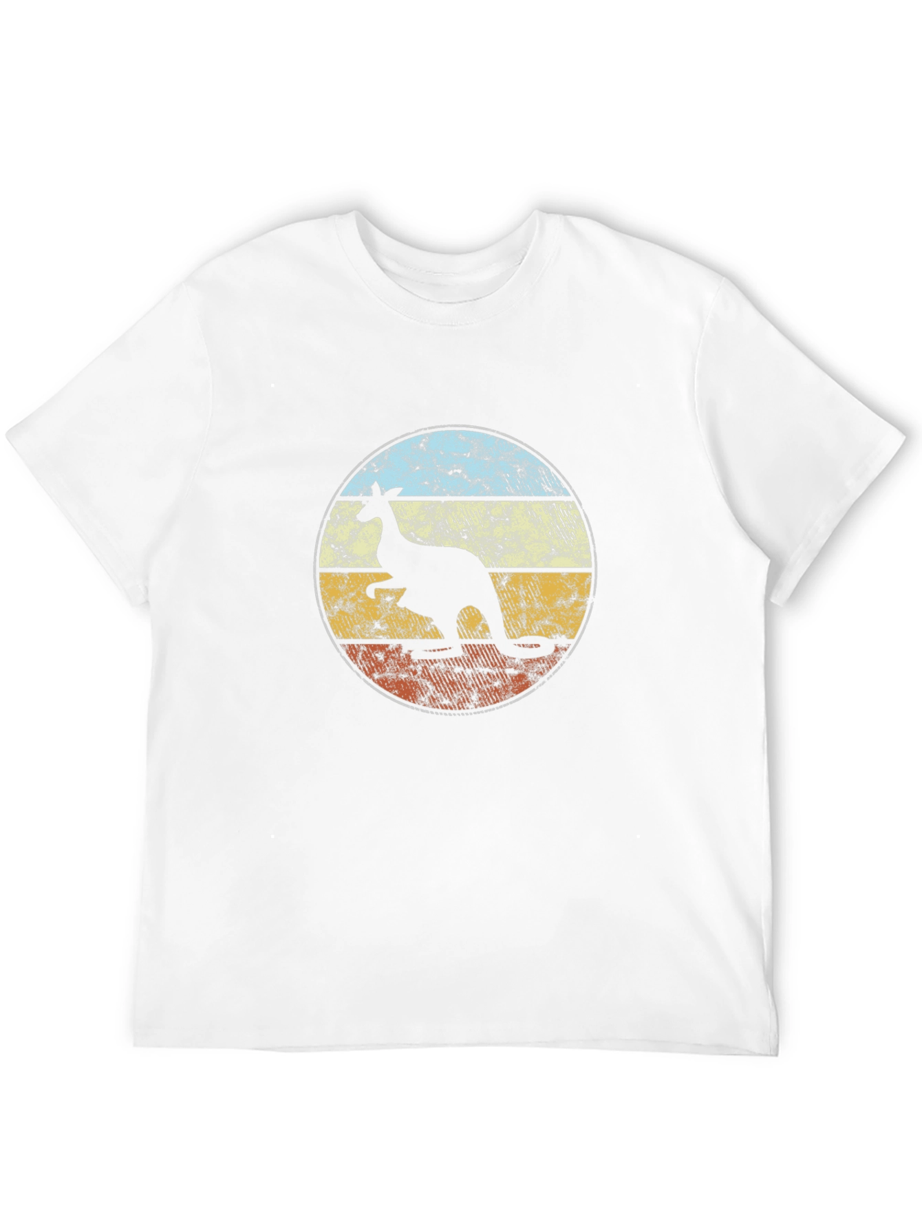 Kangaroo Retro Graphic T-Shirt - Black