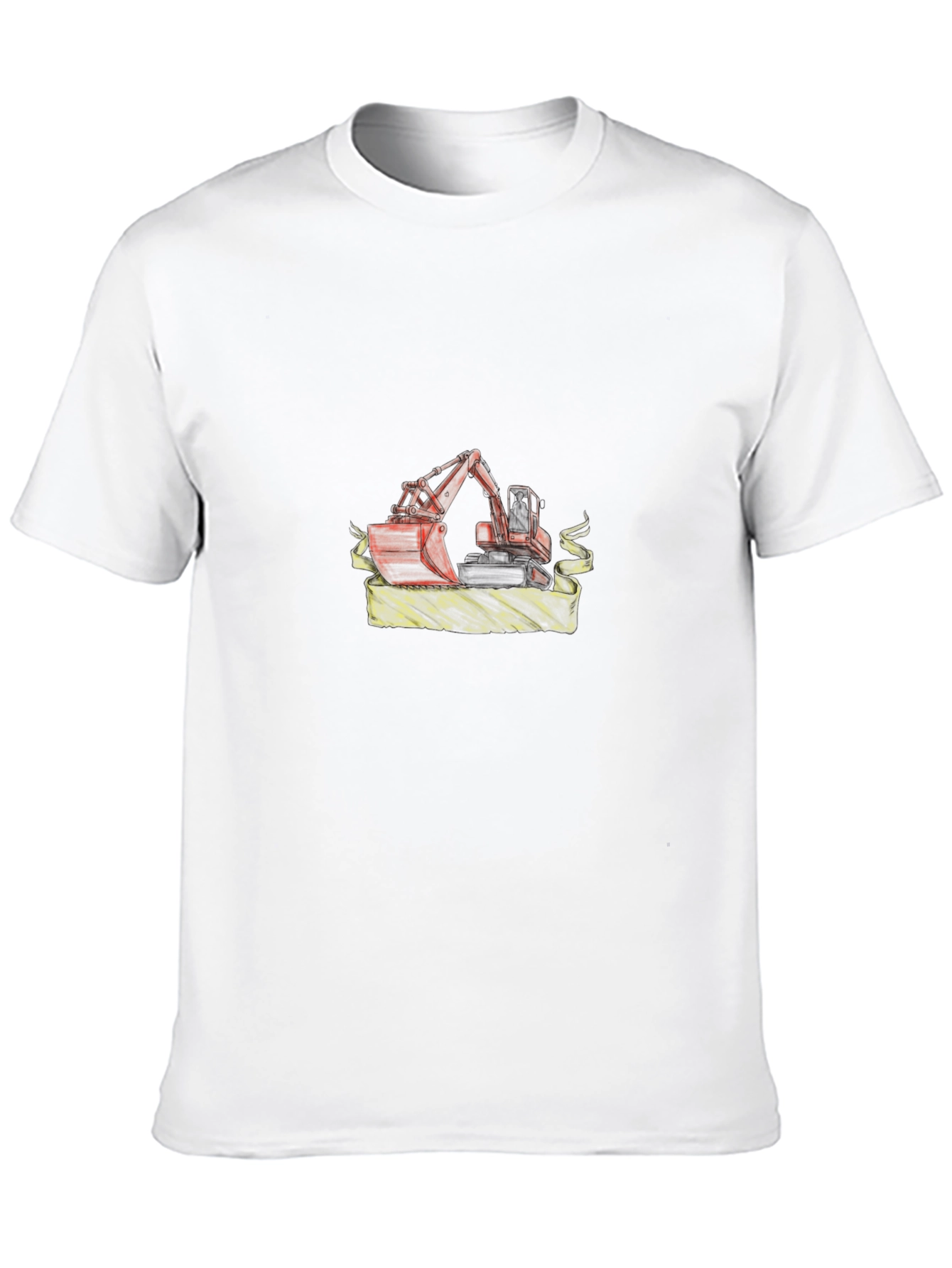 Excavator Graphic Tee - Black Cotton Blend