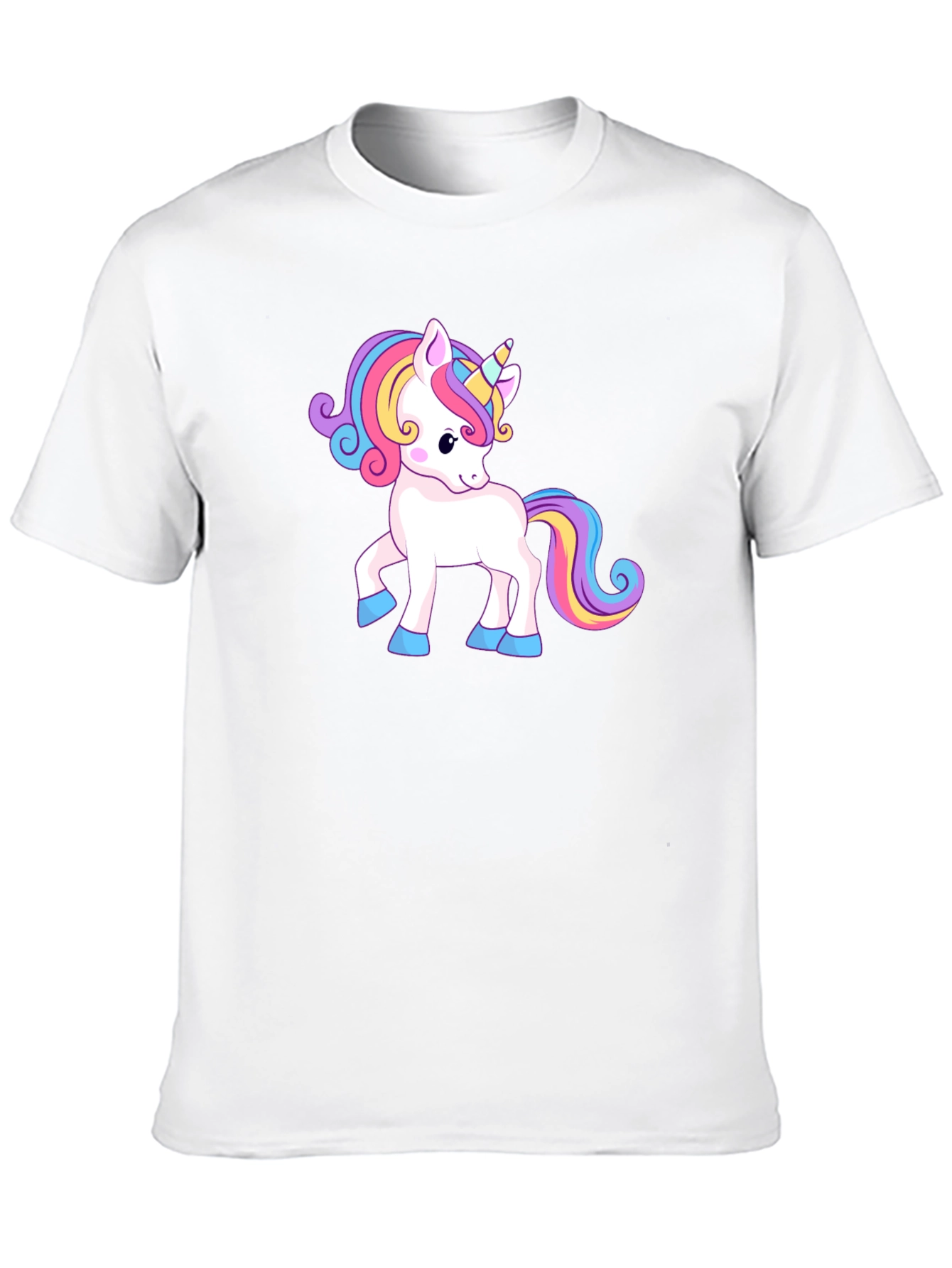 Unicorn Graphic Print Black T-Shirt