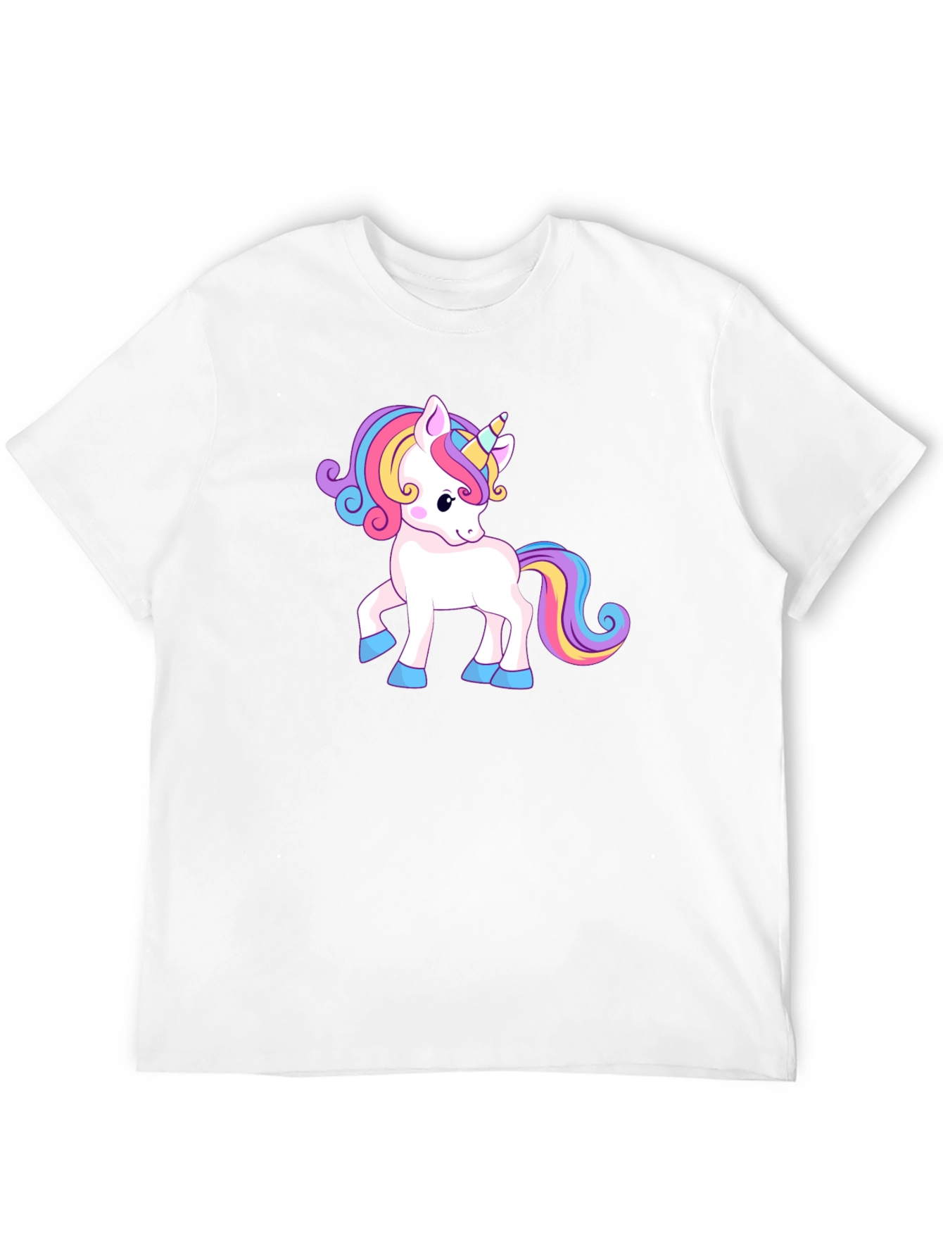 Unicorn Graphic Print Black T-Shirt