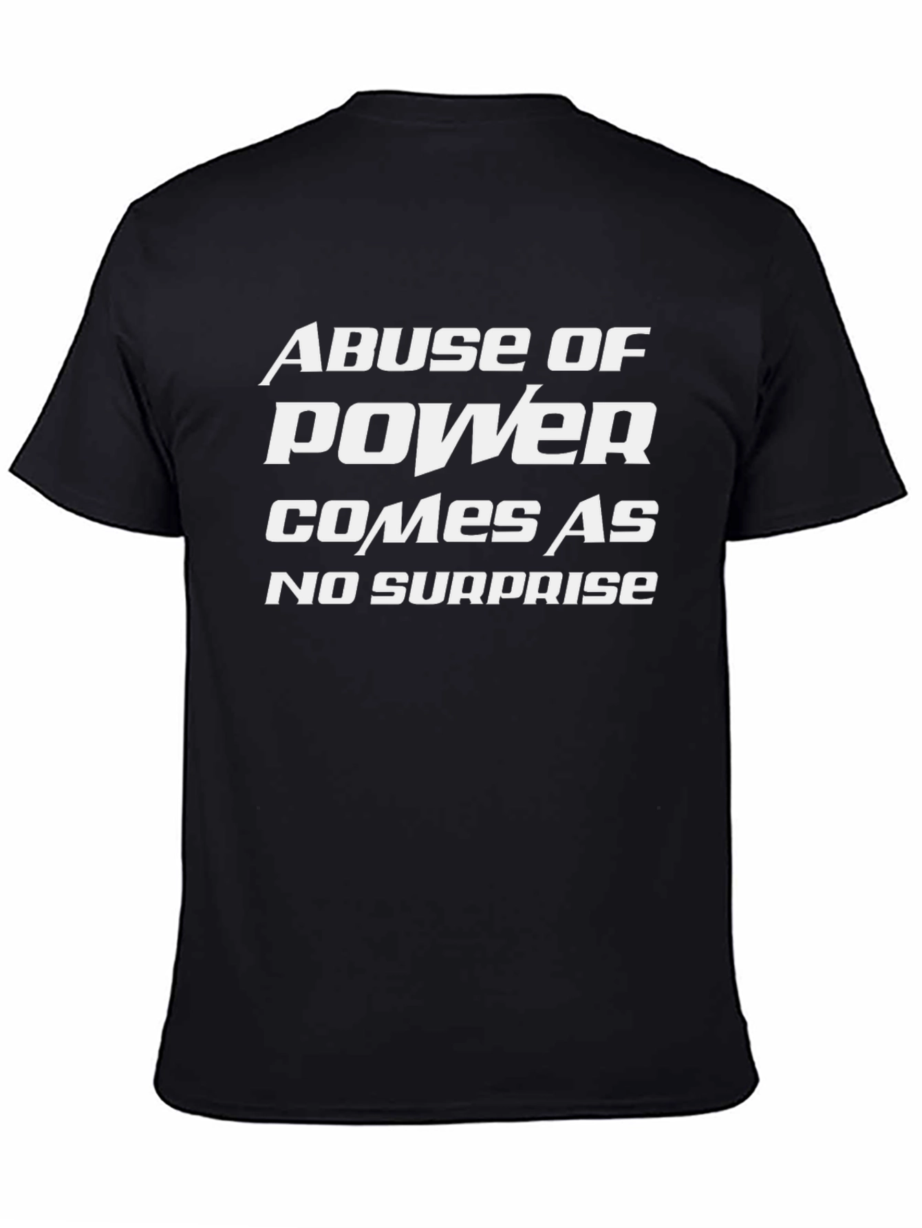 Abuse of Power Graphic Tee - Black Cotton T-Shirt