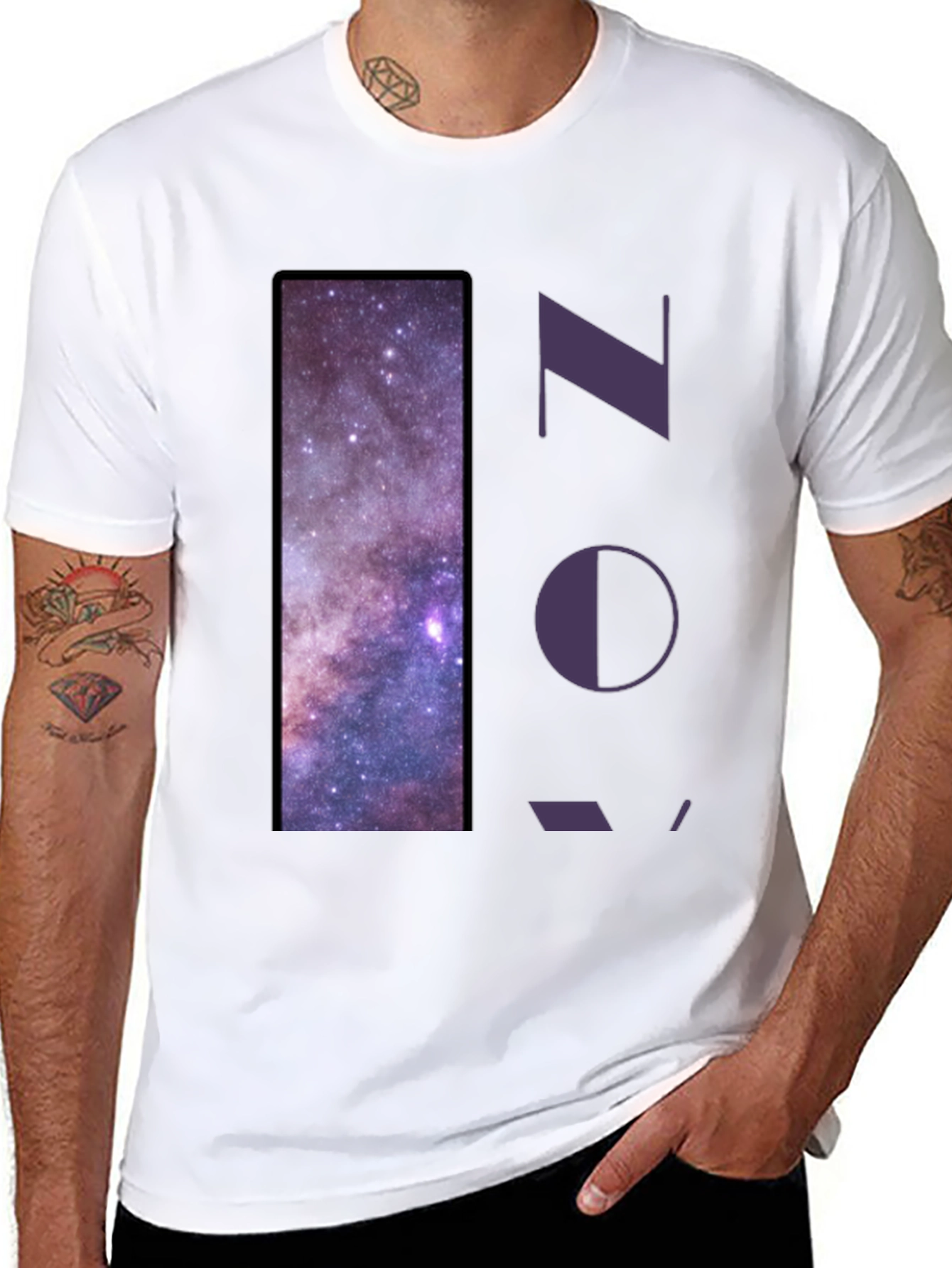 Nebula Print Graphic Tee - Stylish Unisex T-Shirt