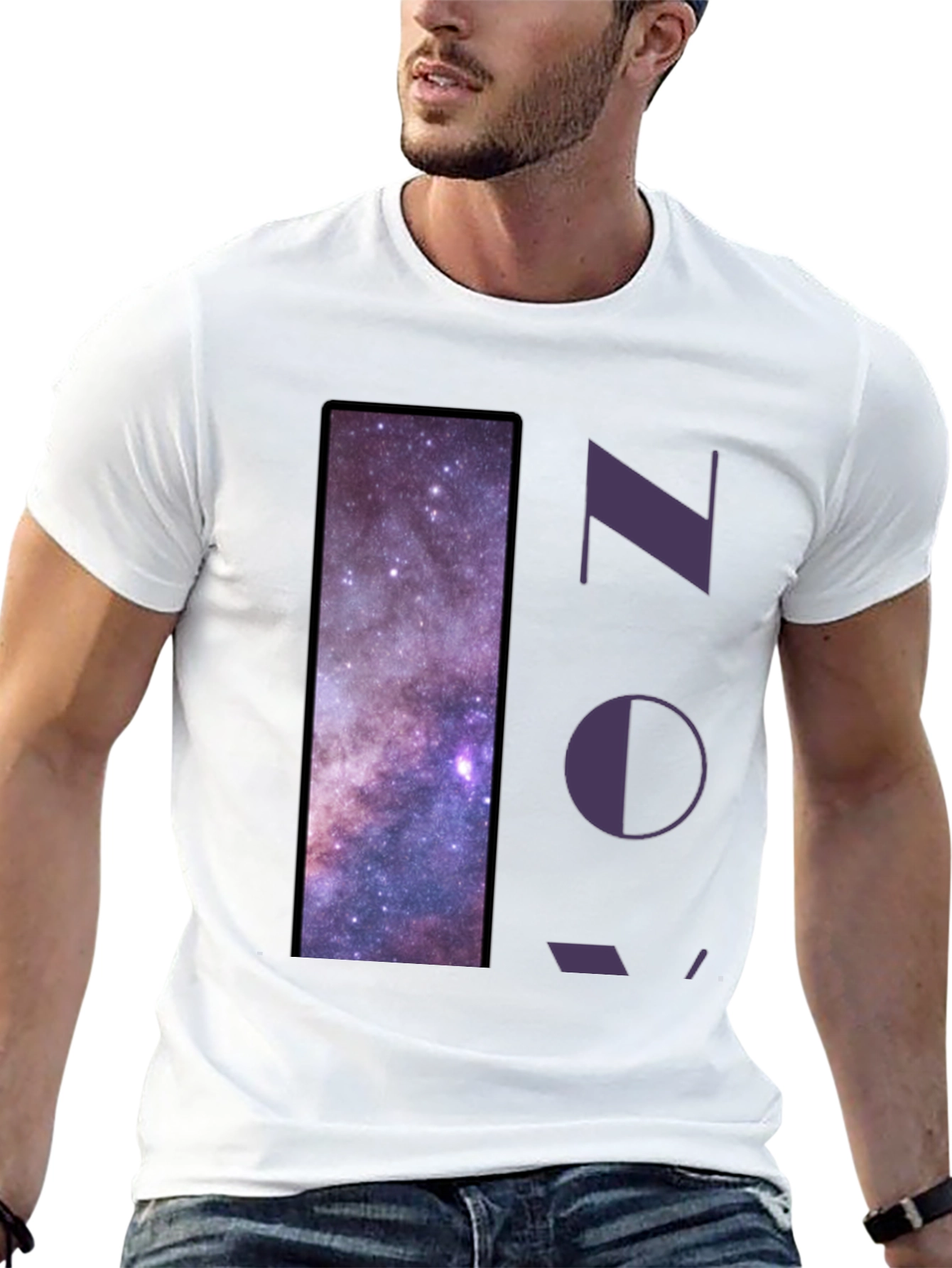 Nebula Print Graphic Tee - Stylish Unisex T-Shirt