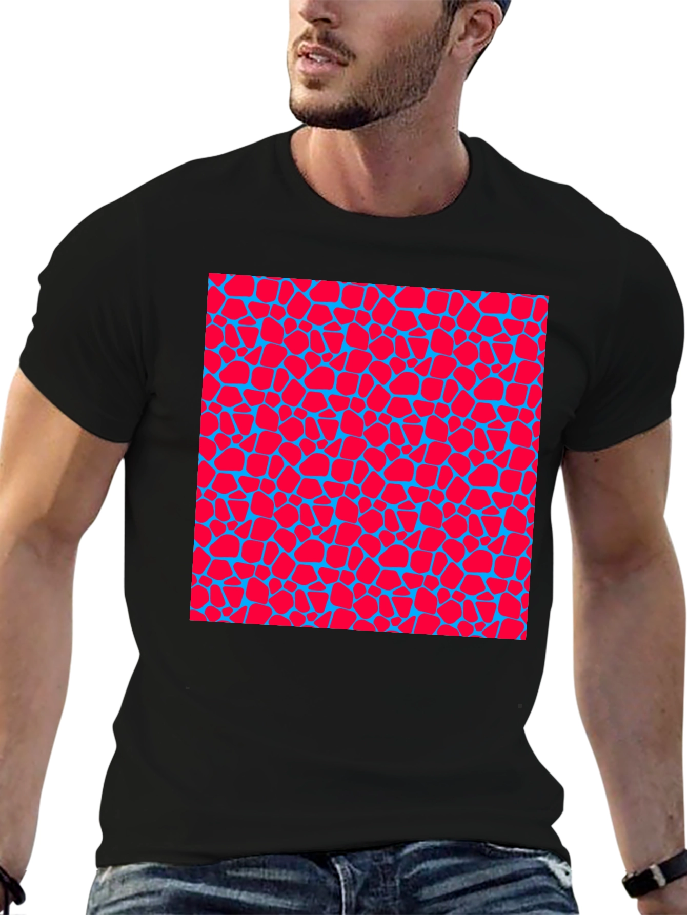 Abstract Mosaic T-Shirt - Modern Geometric Design