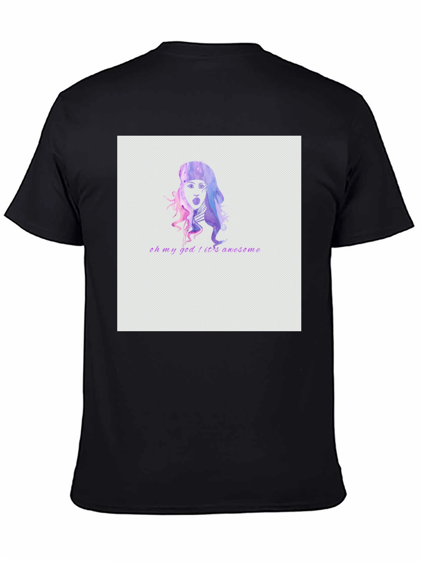 Oh My God! Awesome Graphic T-Shirt - Black
