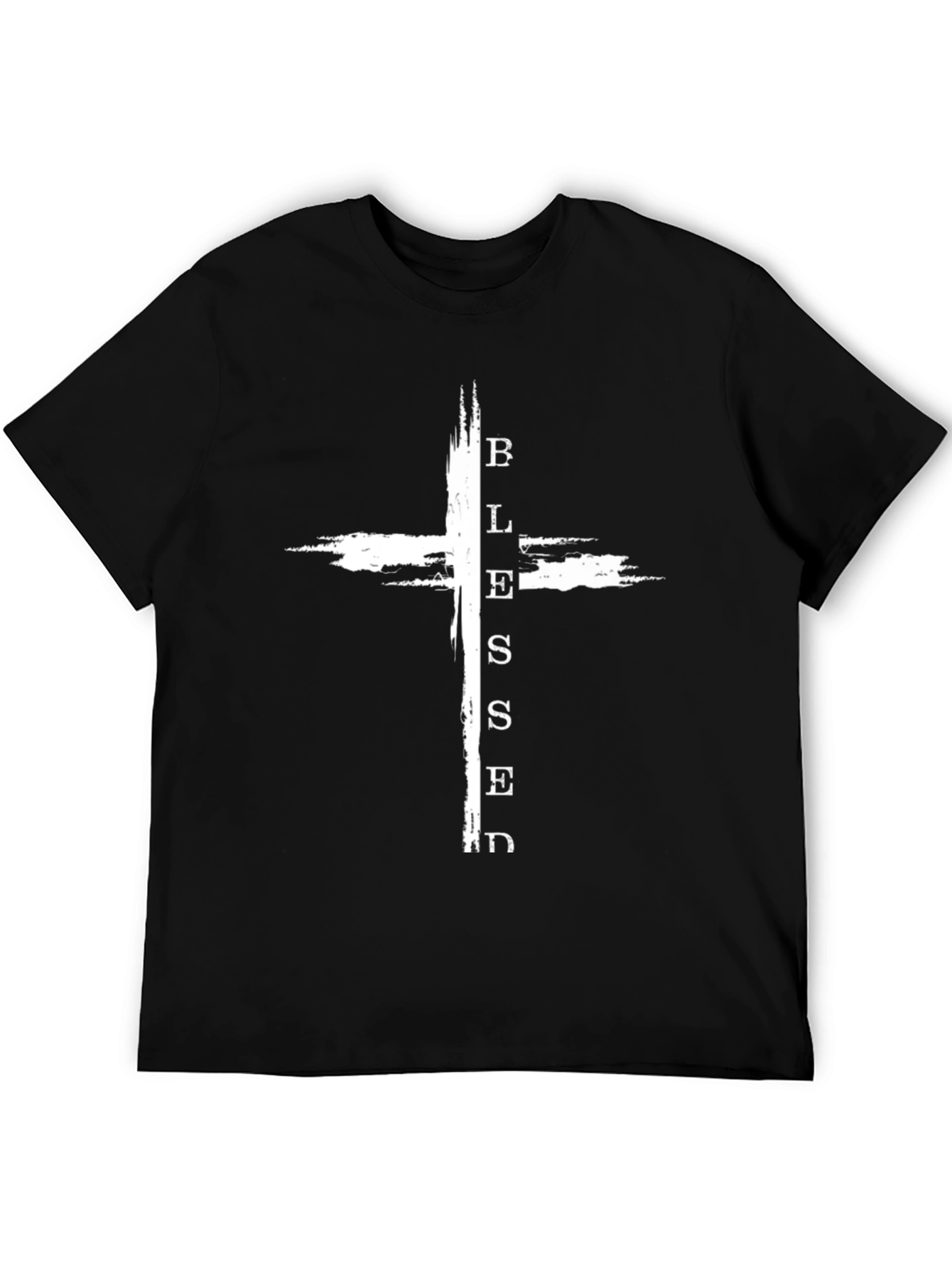 Blessed Cross Graphic T-Shirt - Black