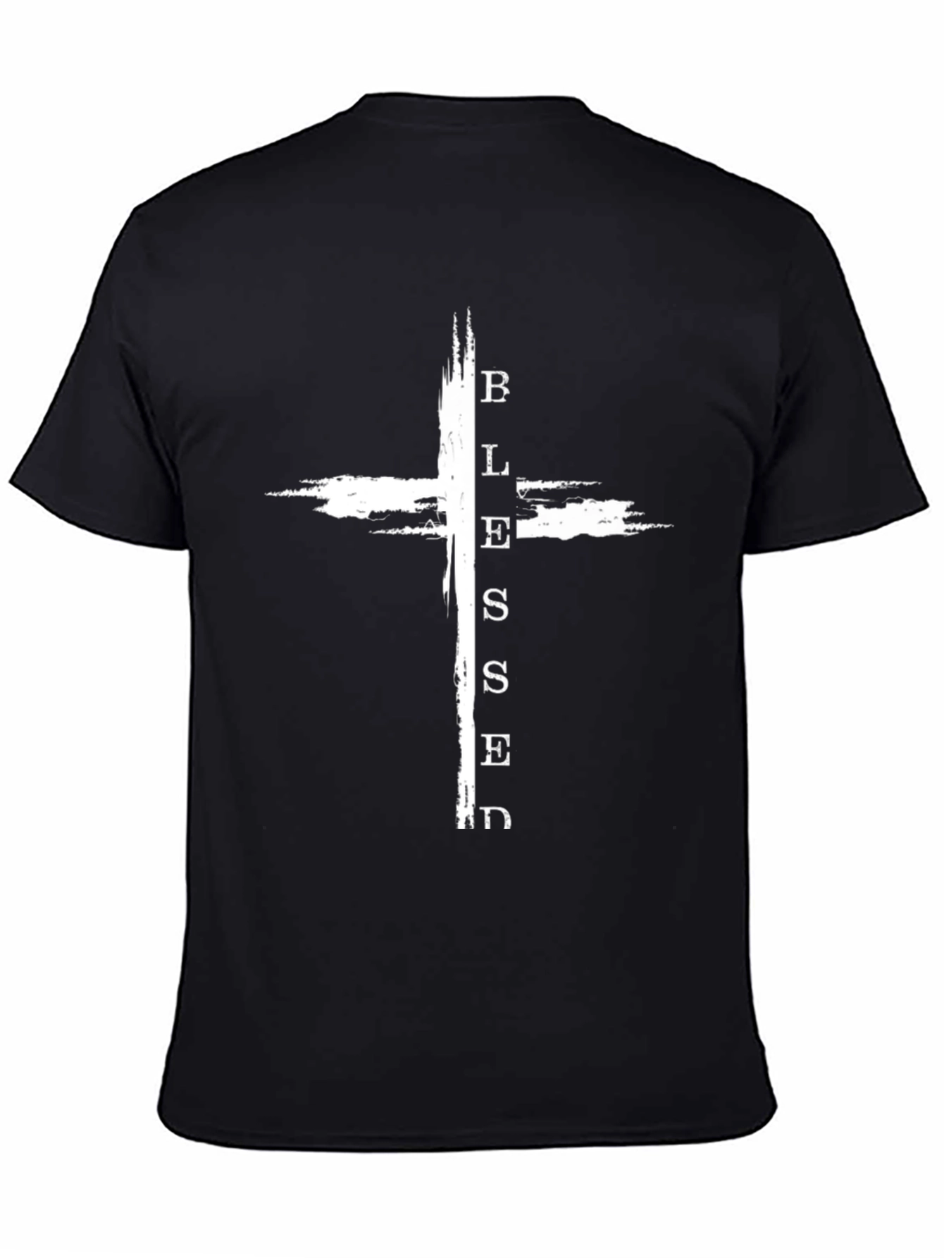 Blessed Cross Graphic T-Shirt - Black