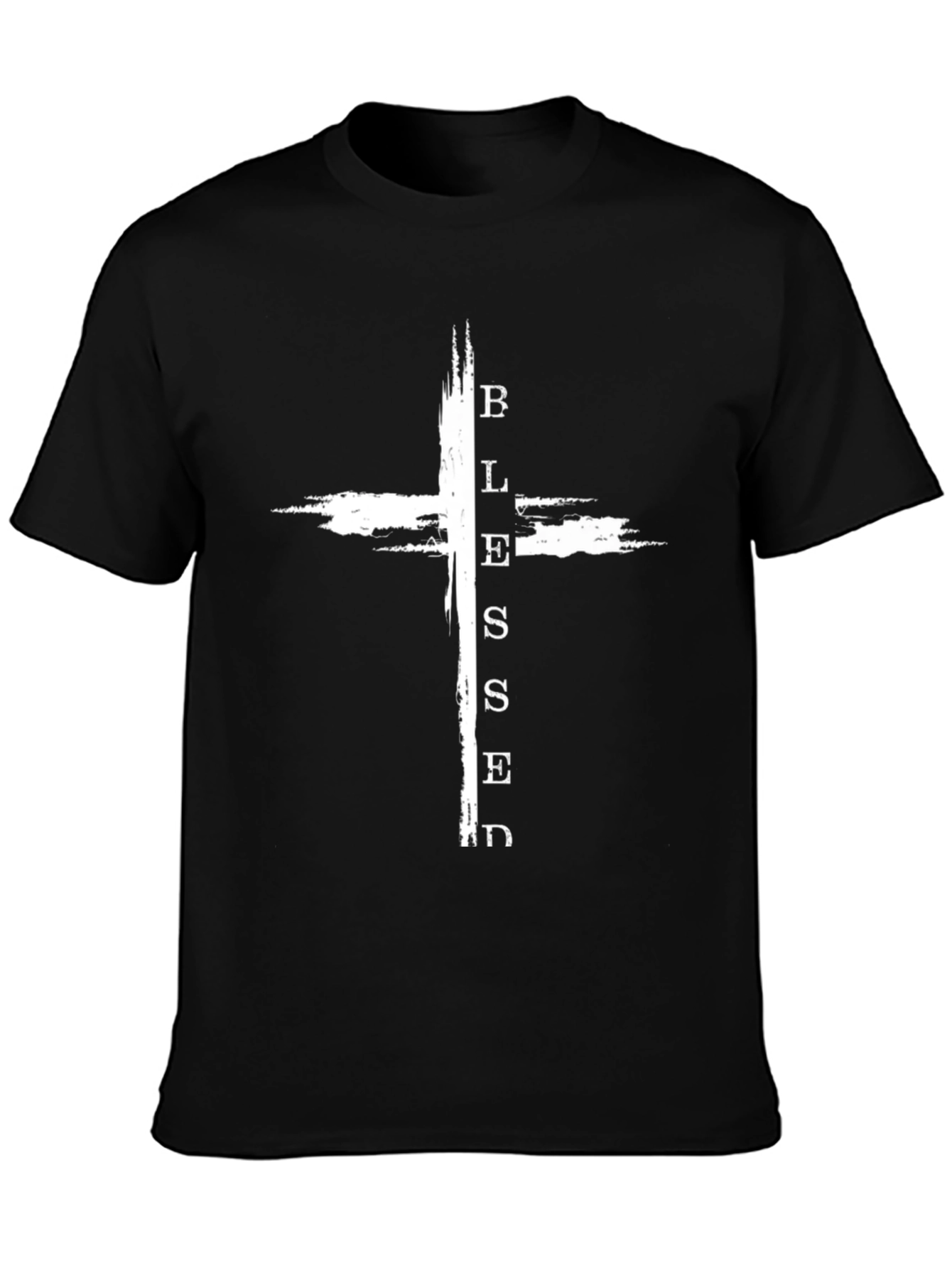 Blessed Cross Graphic T-Shirt - Black