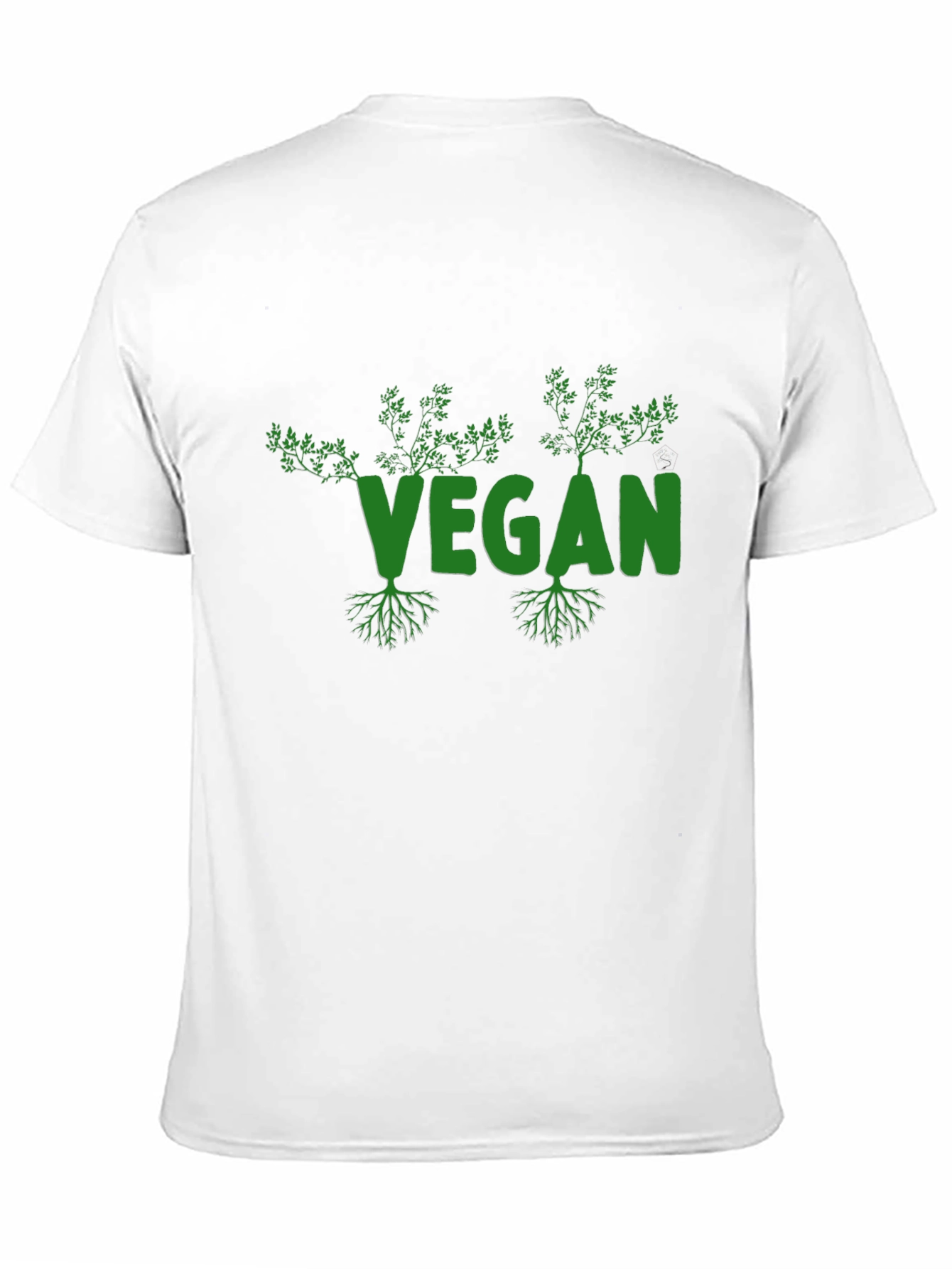 Vegan Roots Black T-Shirt Eco-Friendly Plant Based