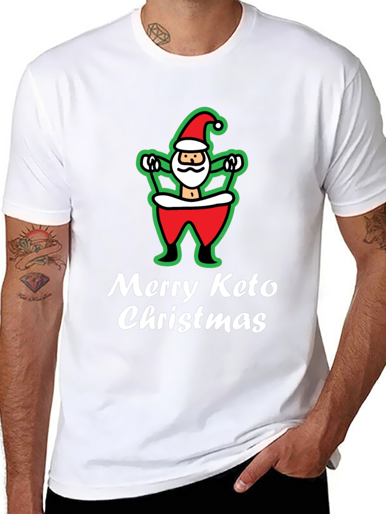 Merry Keto Christmas Graphic T-Shirt