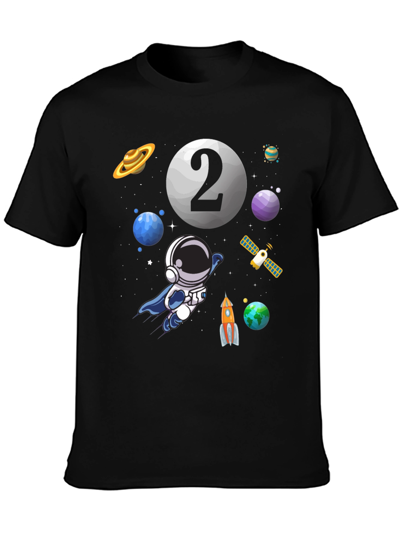 Astronaut 2nd Birthday T-Shirt - Space Theme
