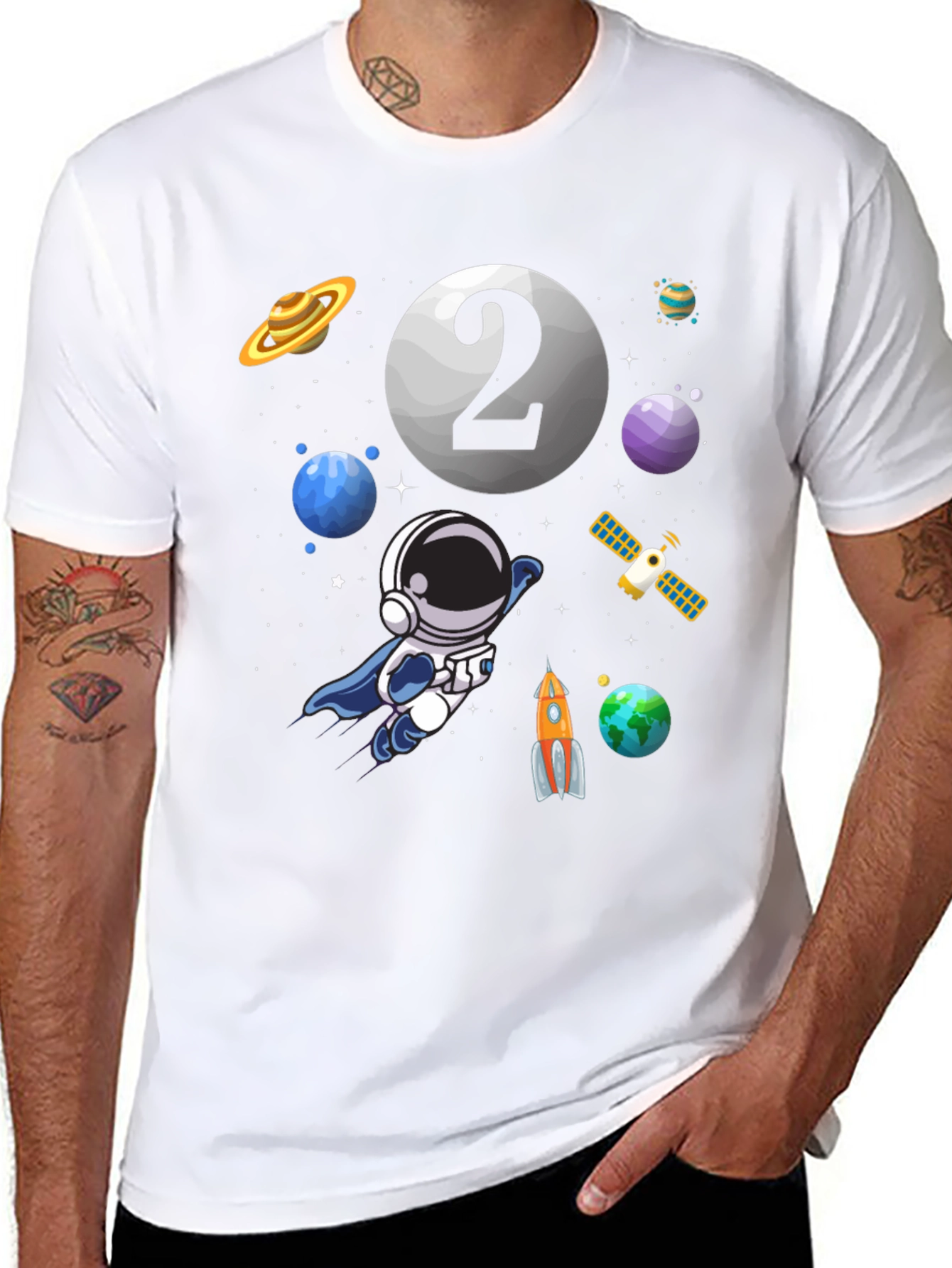 Astronaut 2nd Birthday T-Shirt - Space Theme