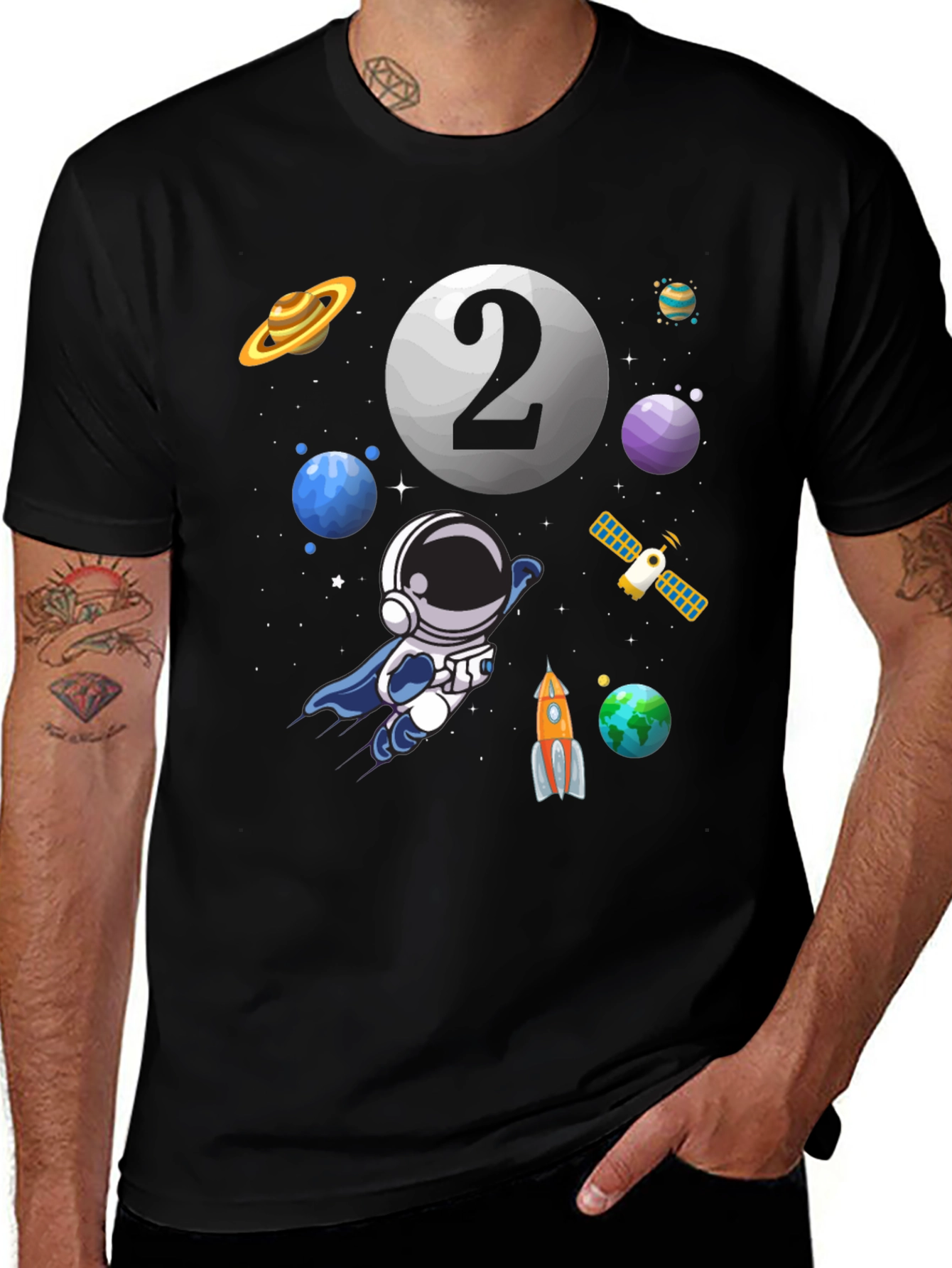 Astronaut 2nd Birthday T-Shirt - Space Theme