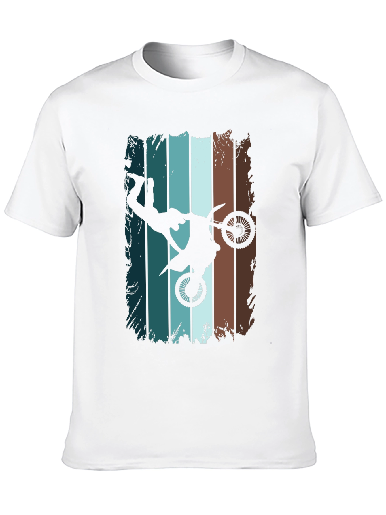 Retro Motocross Stunt T-Shirt - Black