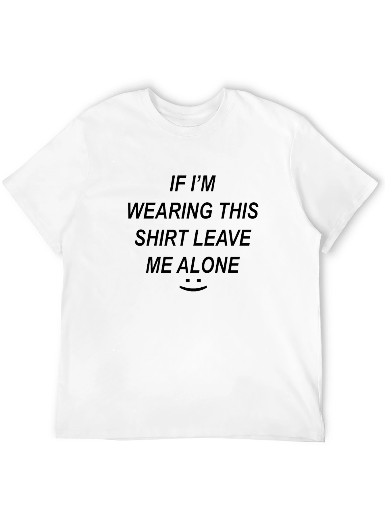 Mens Black Leave Me Alone Graphic Tee