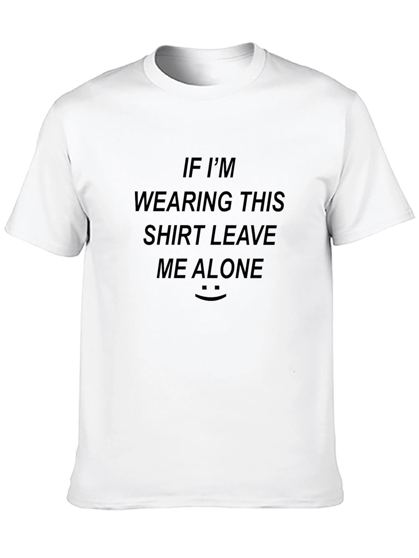 Mens Black Leave Me Alone Graphic Tee