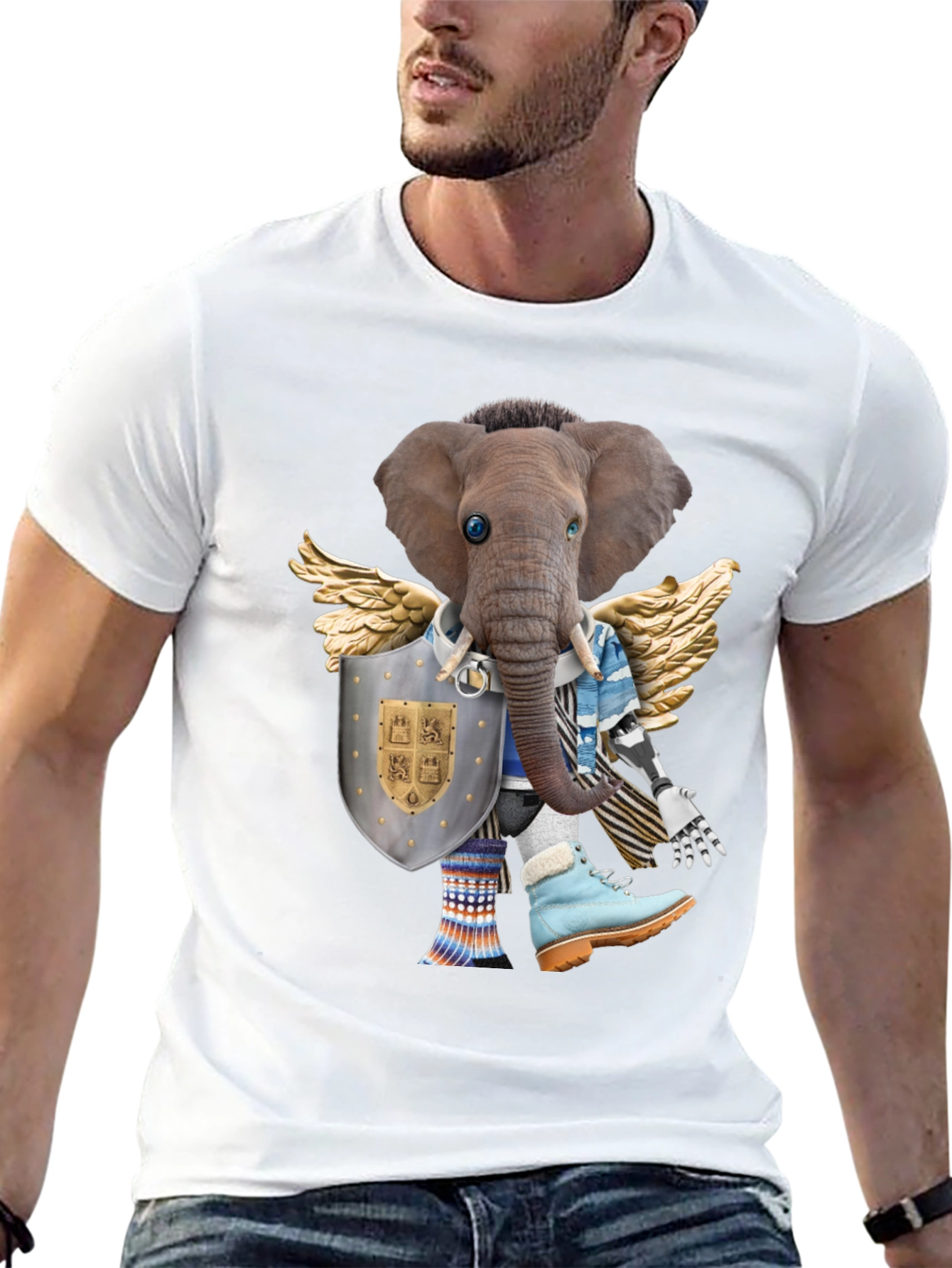Elephant Knight T-Shirt - Unique Graphic Tee