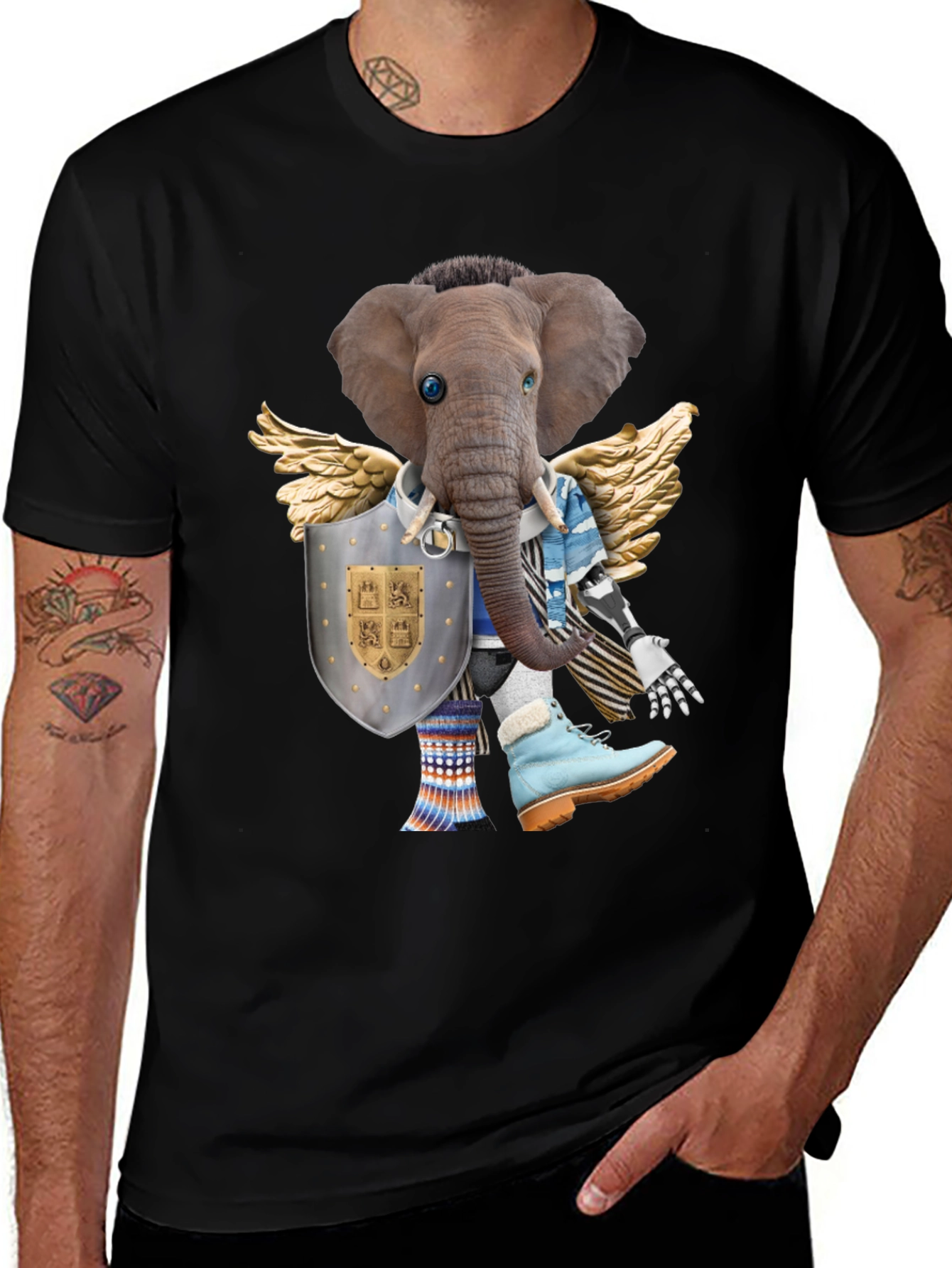 Elephant Knight T-Shirt - Unique Graphic Tee