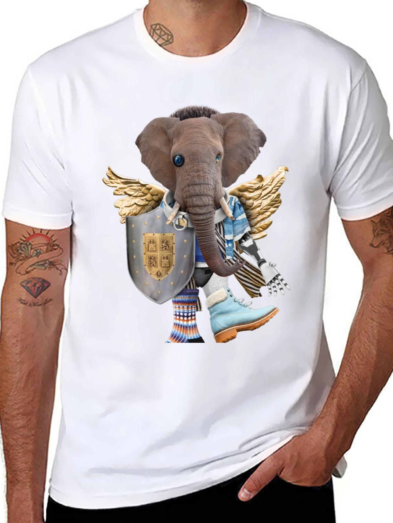 Elephant Knight T-Shirt - Unique Graphic Tee