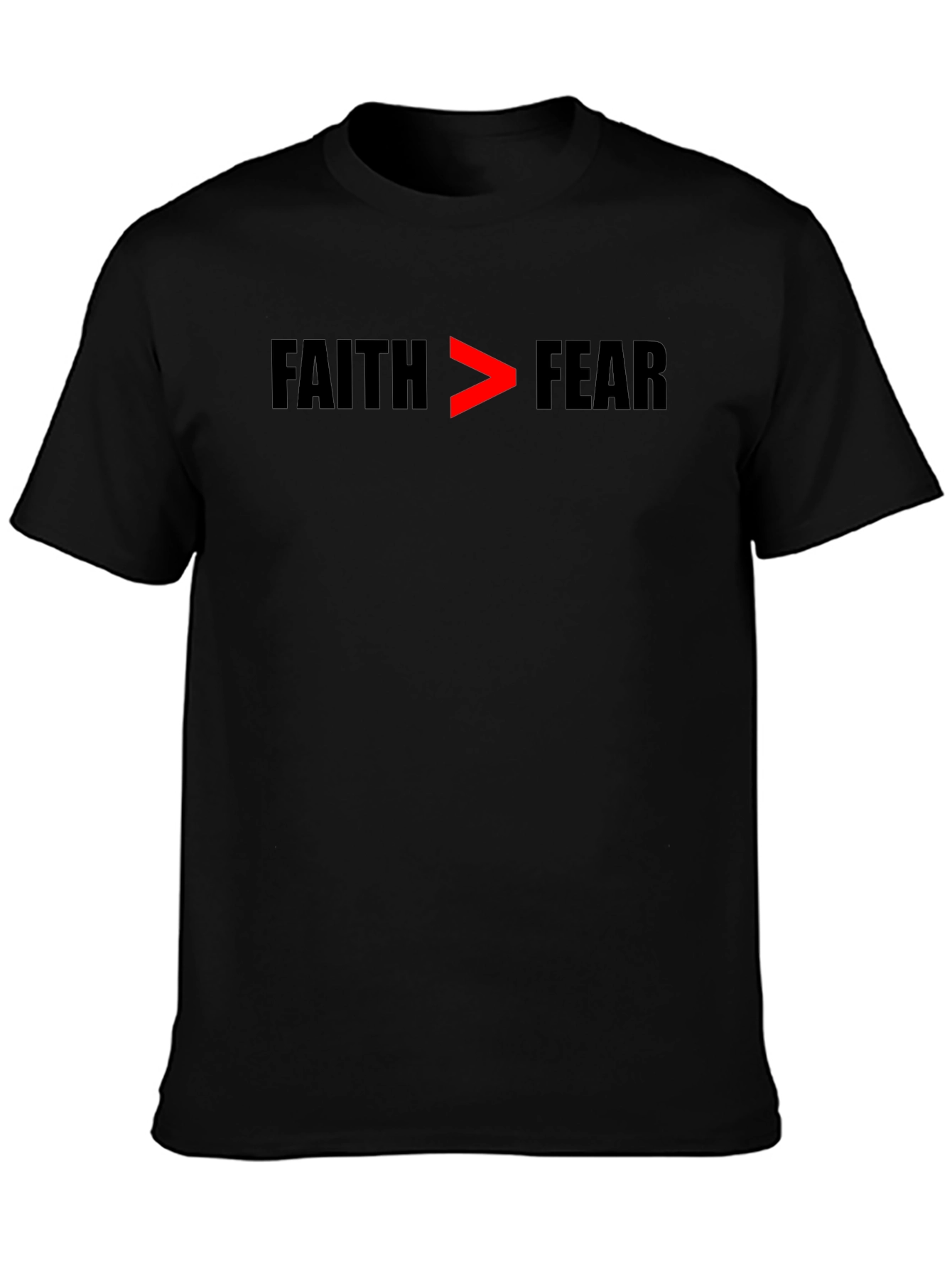 Faith Over Fear Graphic Tee - Inspirational Black T-Shirt