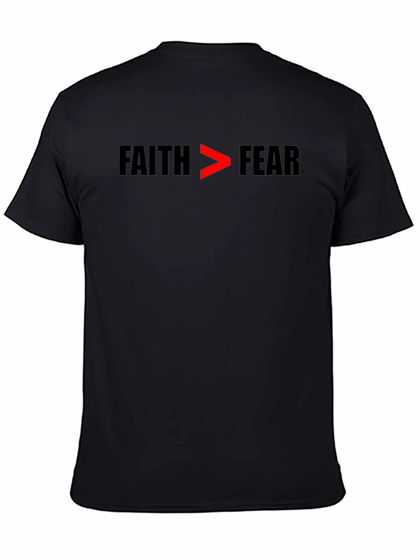 Faith Over Fear Graphic Tee - Inspirational Black T-Shirt