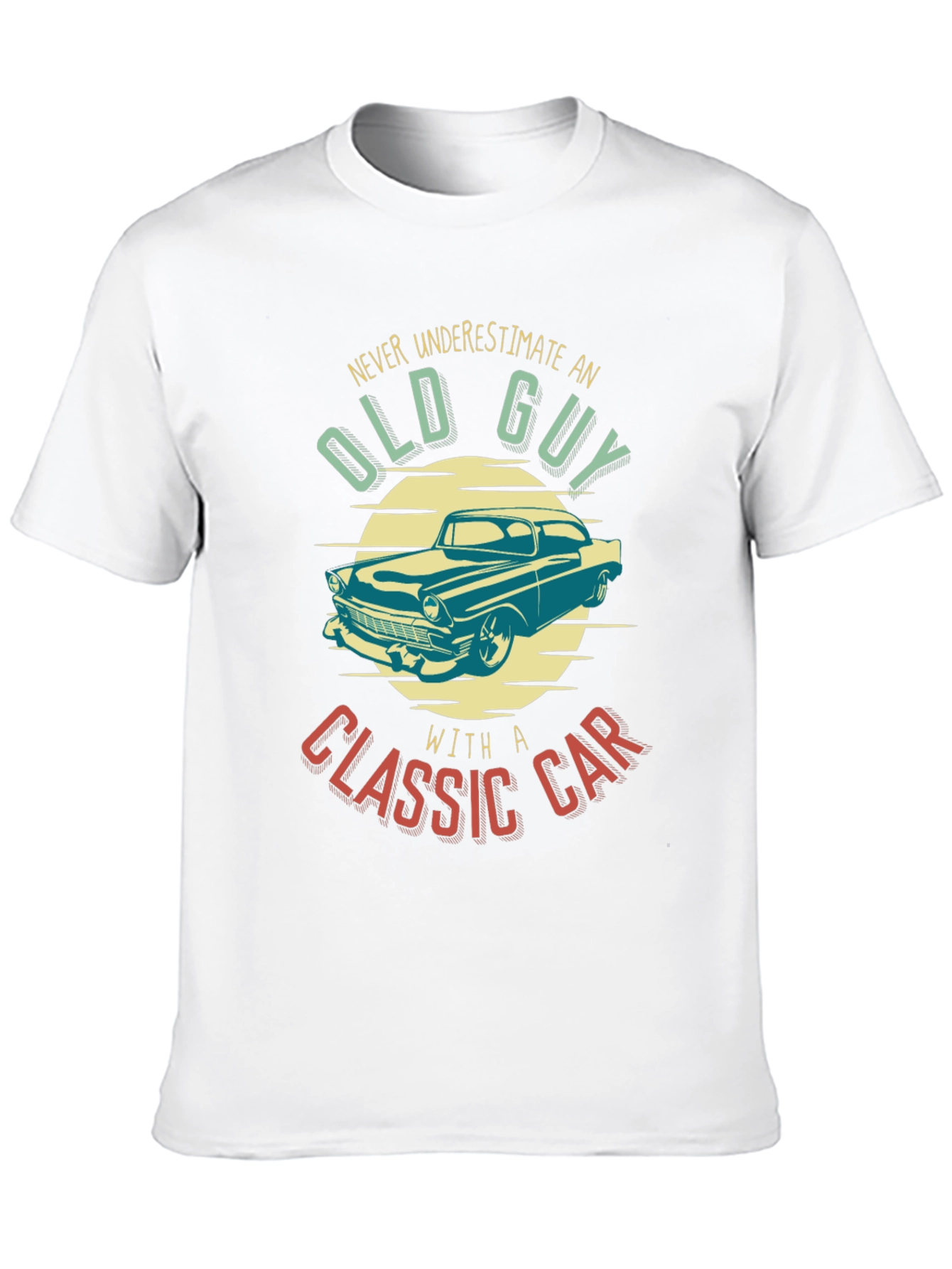 Old Guy Classic Car T-Shirt - Black