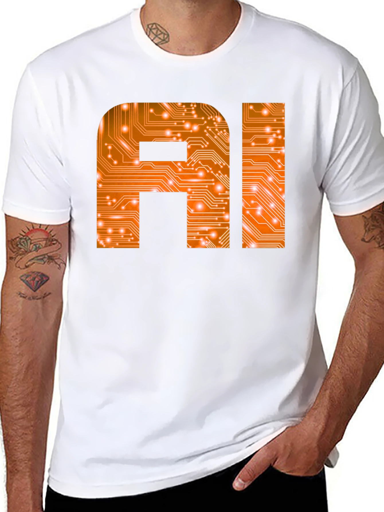 AI Circuit Board T-Shirt - Tech Inspired Design